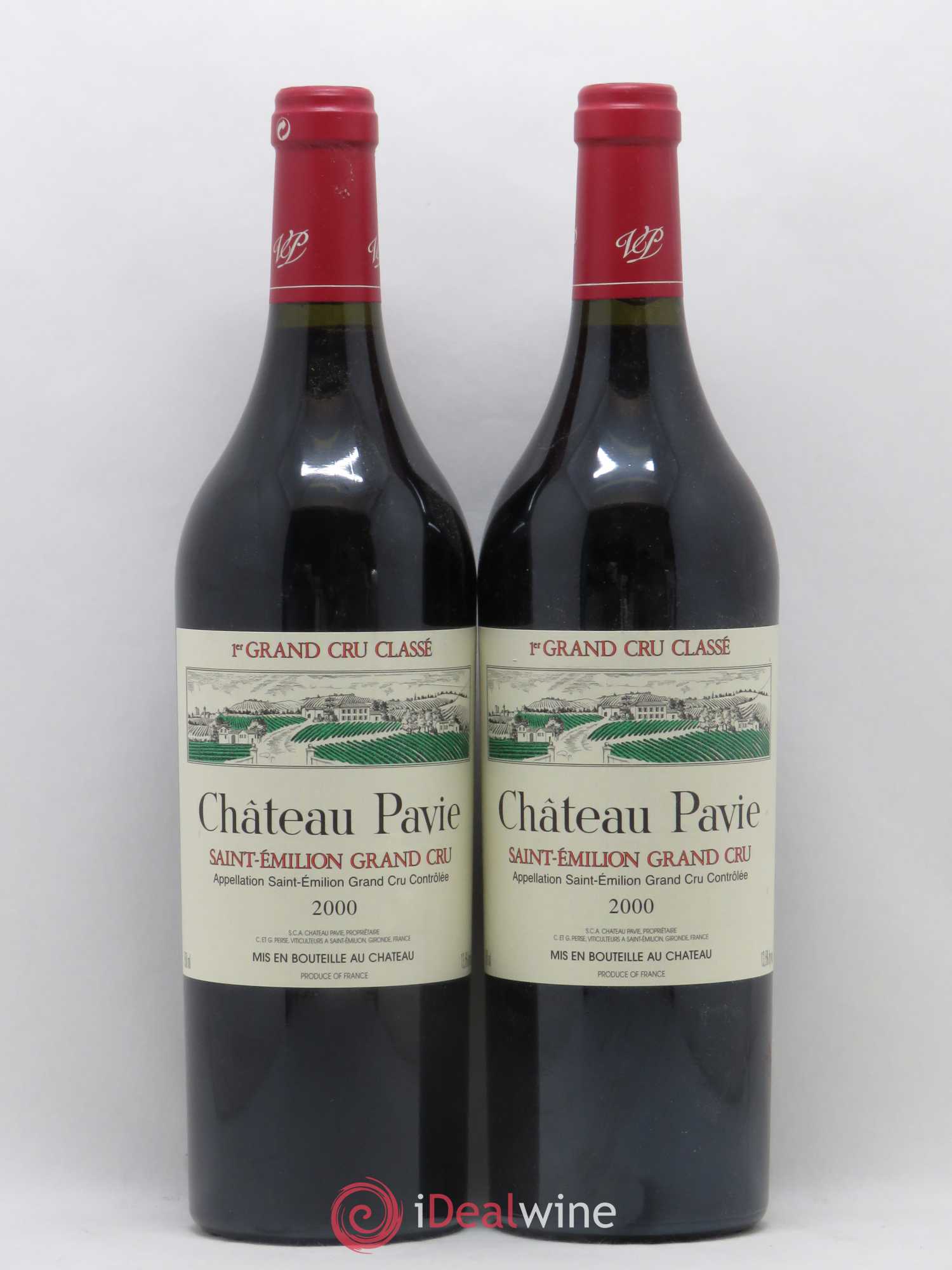 Château Pavie 1er Grand Cru Classé A 2000 - Lot de 2 bouteilles - 0