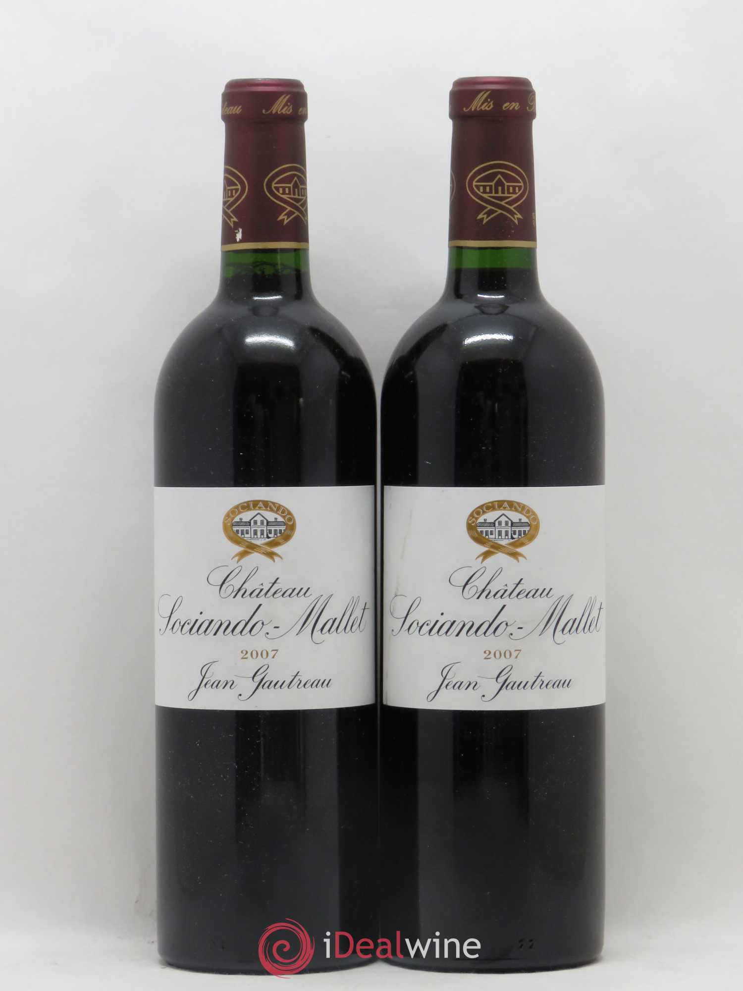 Château Sociando Mallet 2007 - Lot de 2 bouteilles - 0