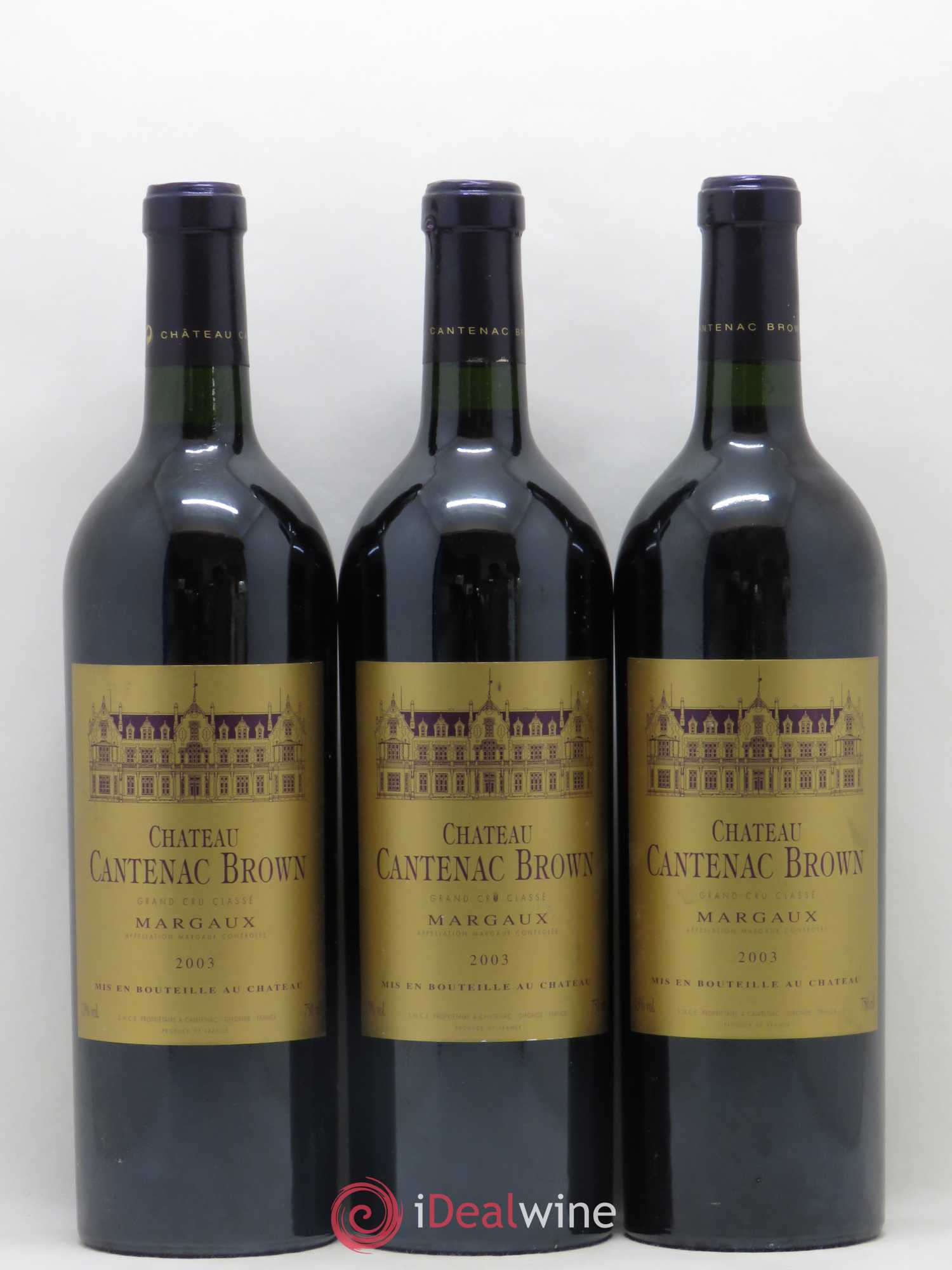 Château Cantenac Brown 3ème Grand Cru Classé 2003 - Lot de 12 bouteilles - 1