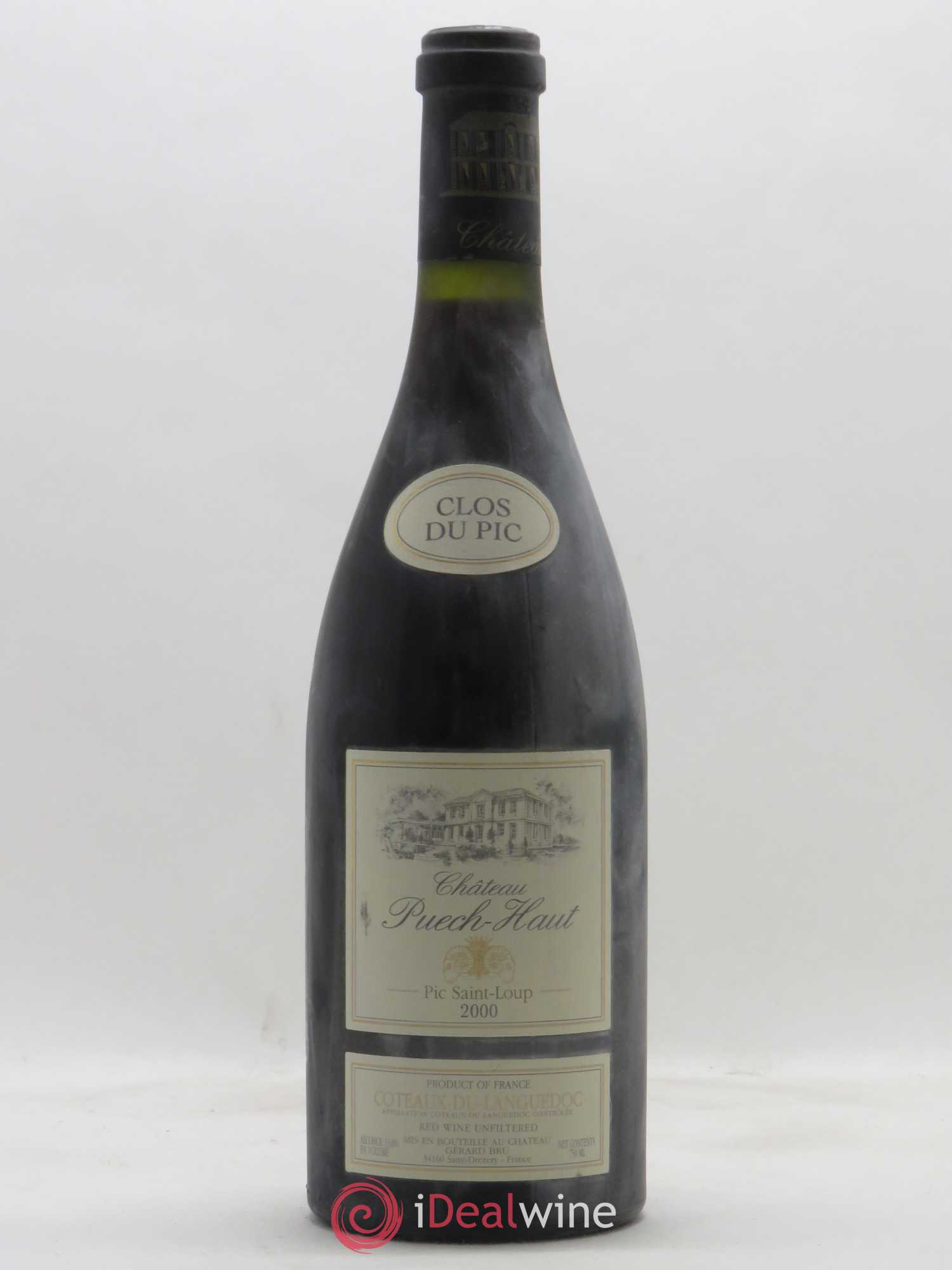 Coteaux du Languedoc Pic Saint Loup Clos du Pic Château Puech-Haut 2000 - Posten von 1 Flasche - 0