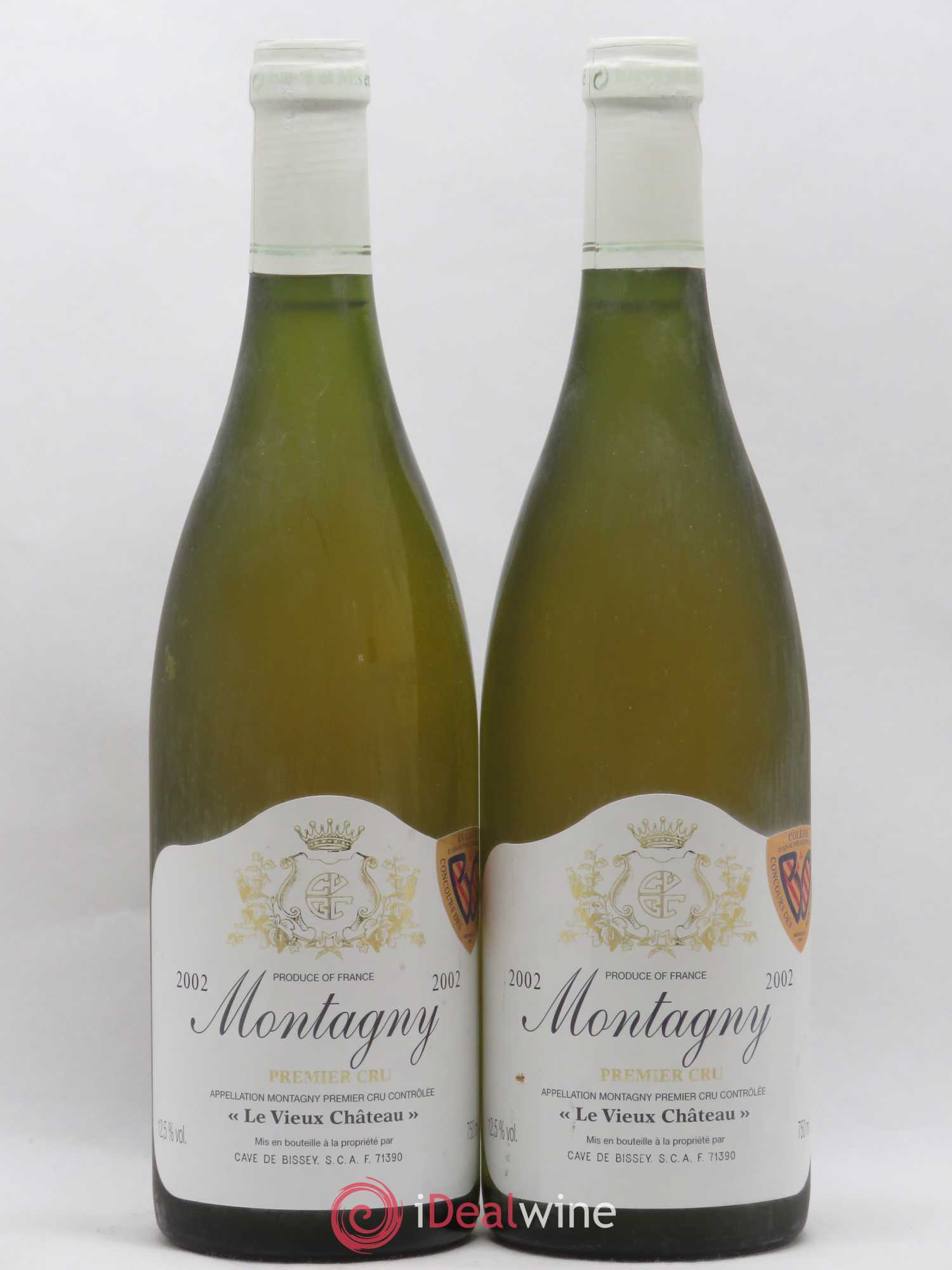 Montagny 1er cru Le Vieux Château Caves de Bissey 2002 - Posten von 2 Flaschen - 0