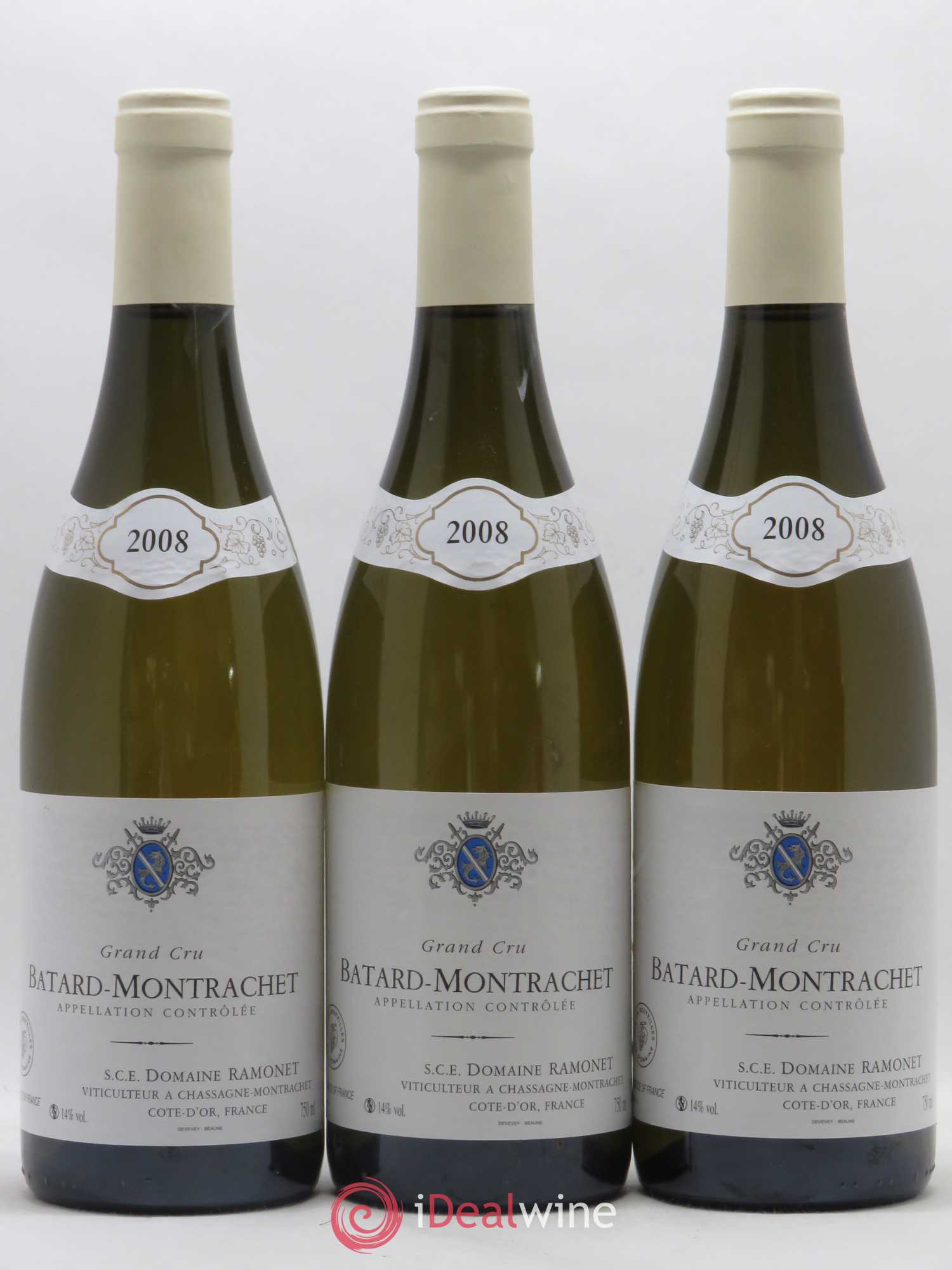 Bâtard-Montrachet Grand Cru Ramonet (Domaine) 2008 - Lot de 3 bouteilles - 0