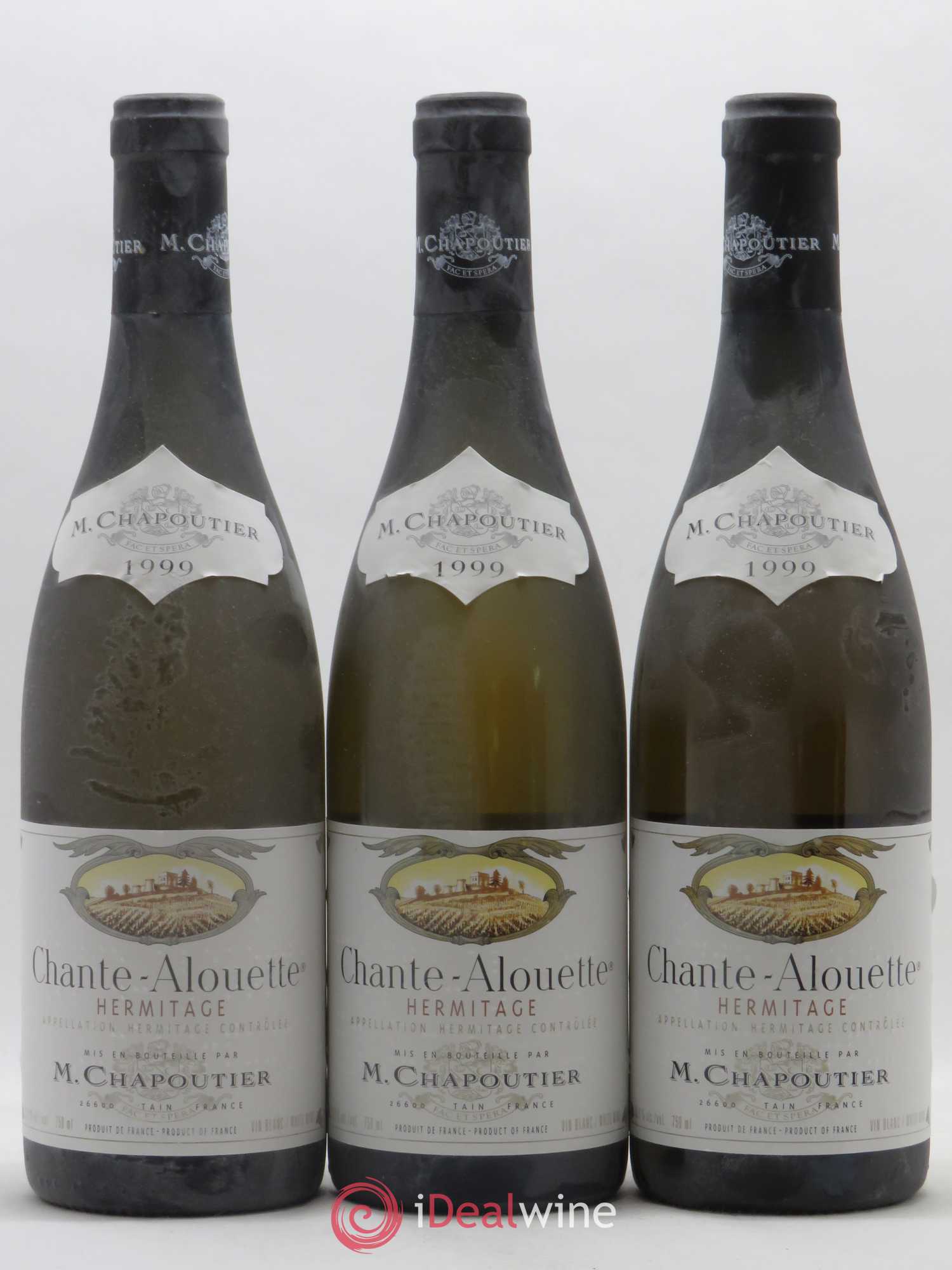 Hermitage Chante Alouette Chapoutier 1999 - Lot de 3 bouteilles - 0