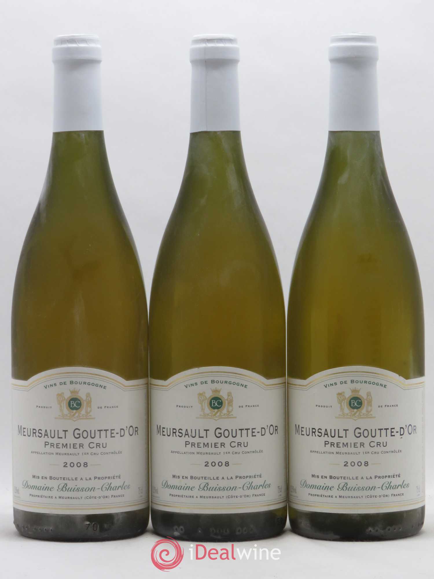 Meursault 1er Cru Goutte d'Or Buisson-Charles (Domaine) 2008 - Lot de 3 bouteilles - 0