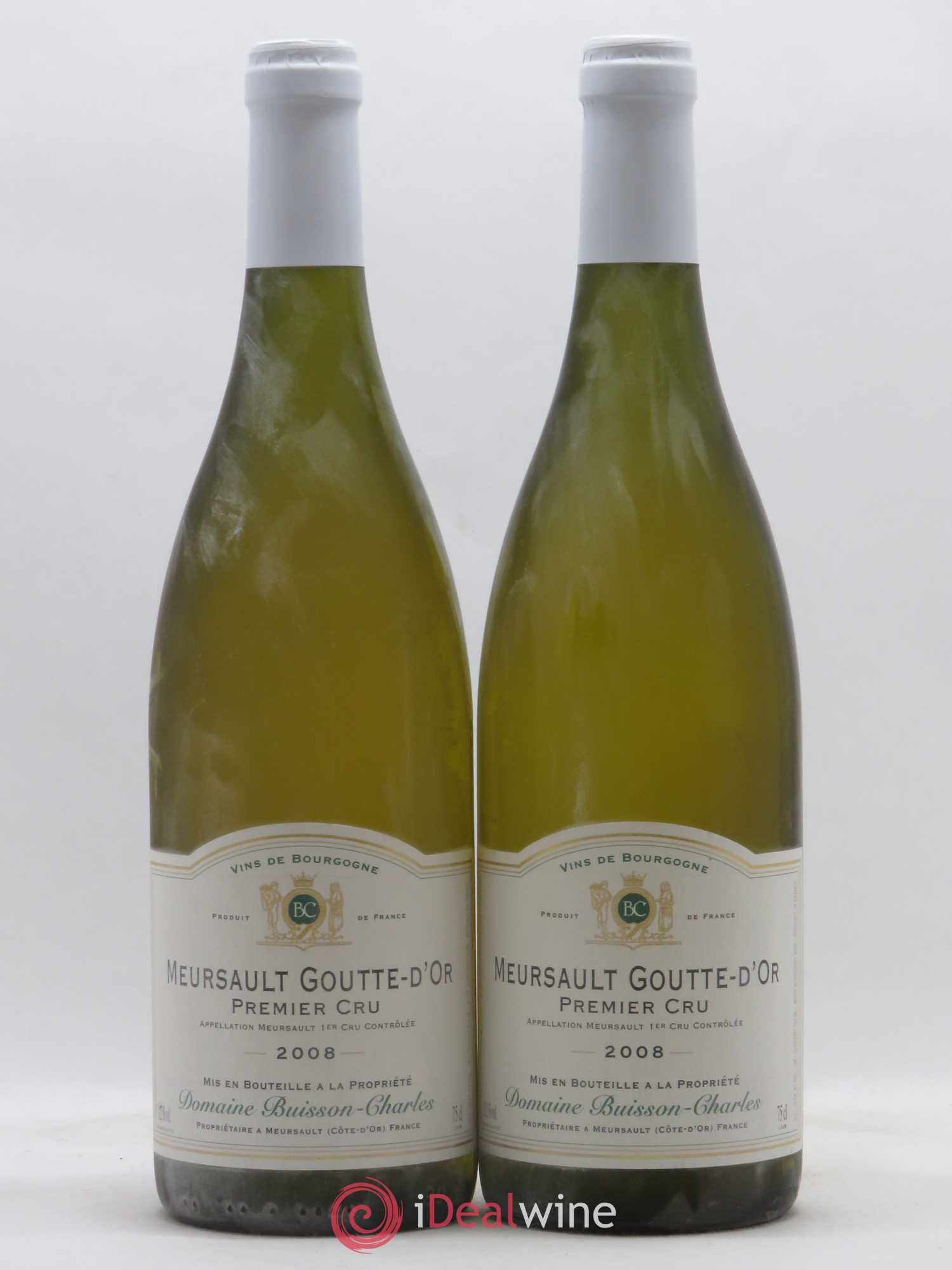 Meursault 1er Cru Goutte d'Or Buisson-Charles (Domaine) 2008 - Lot de 2 bouteilles - 0