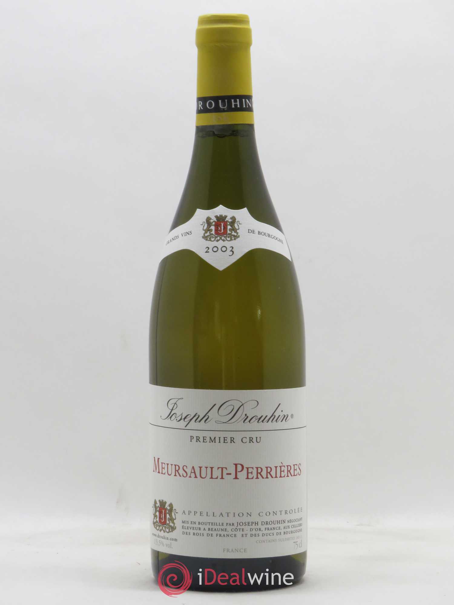 Meursault 1er Cru Perrières Joseph Drouhin 2003 - Lot de 1 bouteille - 0