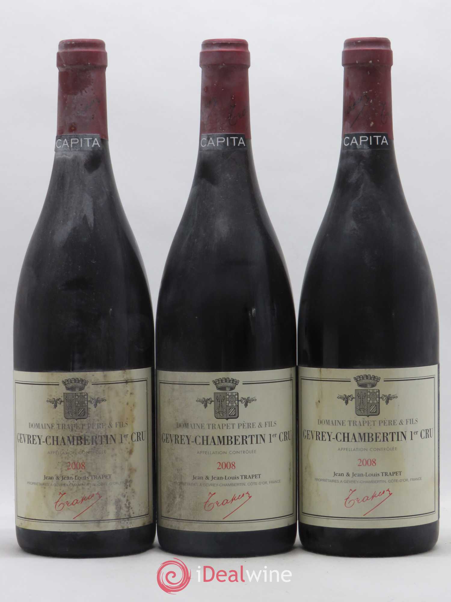 Gevrey-Chambertin 1er Cru Capita Domaine Trapet 2008 - Lot de 3 bouteilles - 0