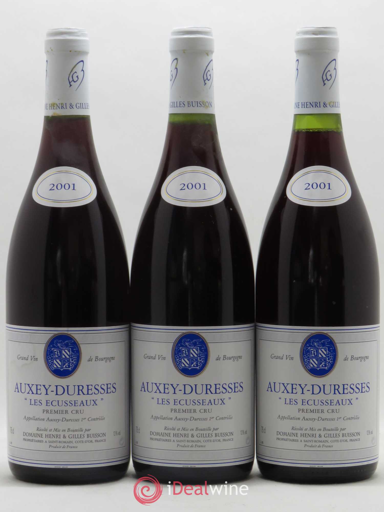 Auxey-Duresses 1er Cru Les Ecusseaux Henri Gilles Buisson 2001 - Posten von 3 Flaschen - 0