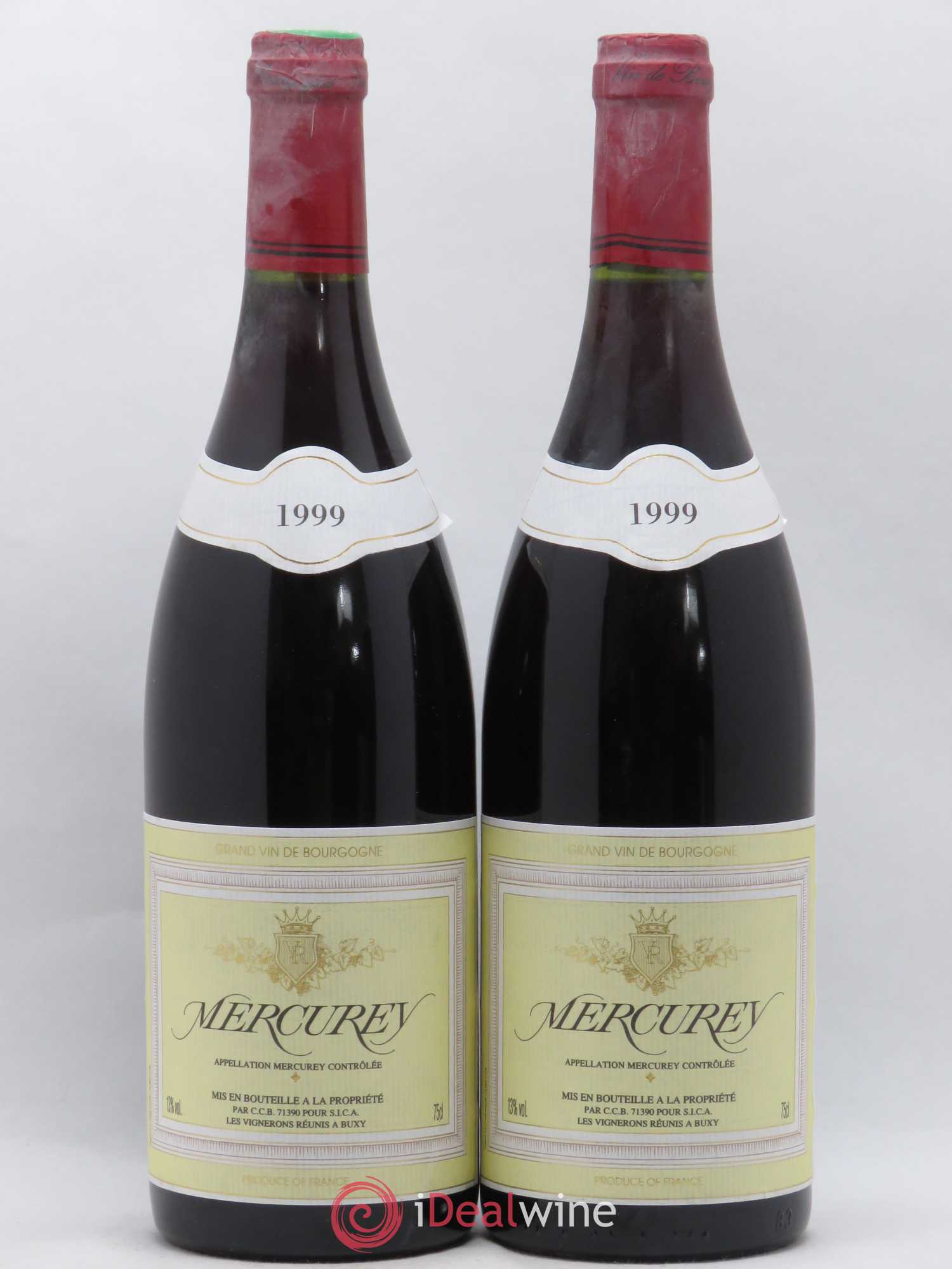 Mercurey Vignerons réunis de Buxy 1999 - Posten von 2 Flaschen - 0