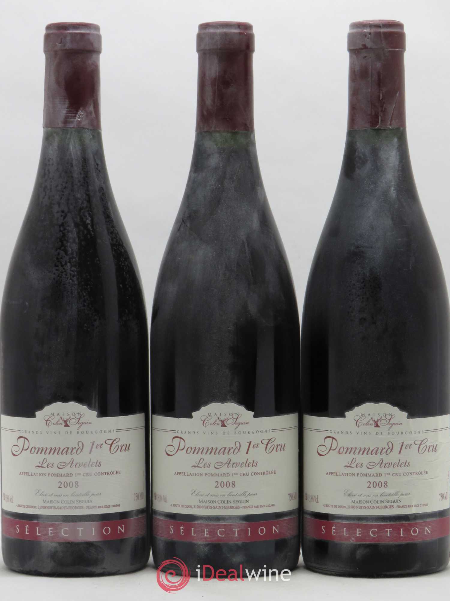 Pommard 1er Cru Les Arvelets Colin Seguin 2008 - Posten von 3 Flaschen - 0