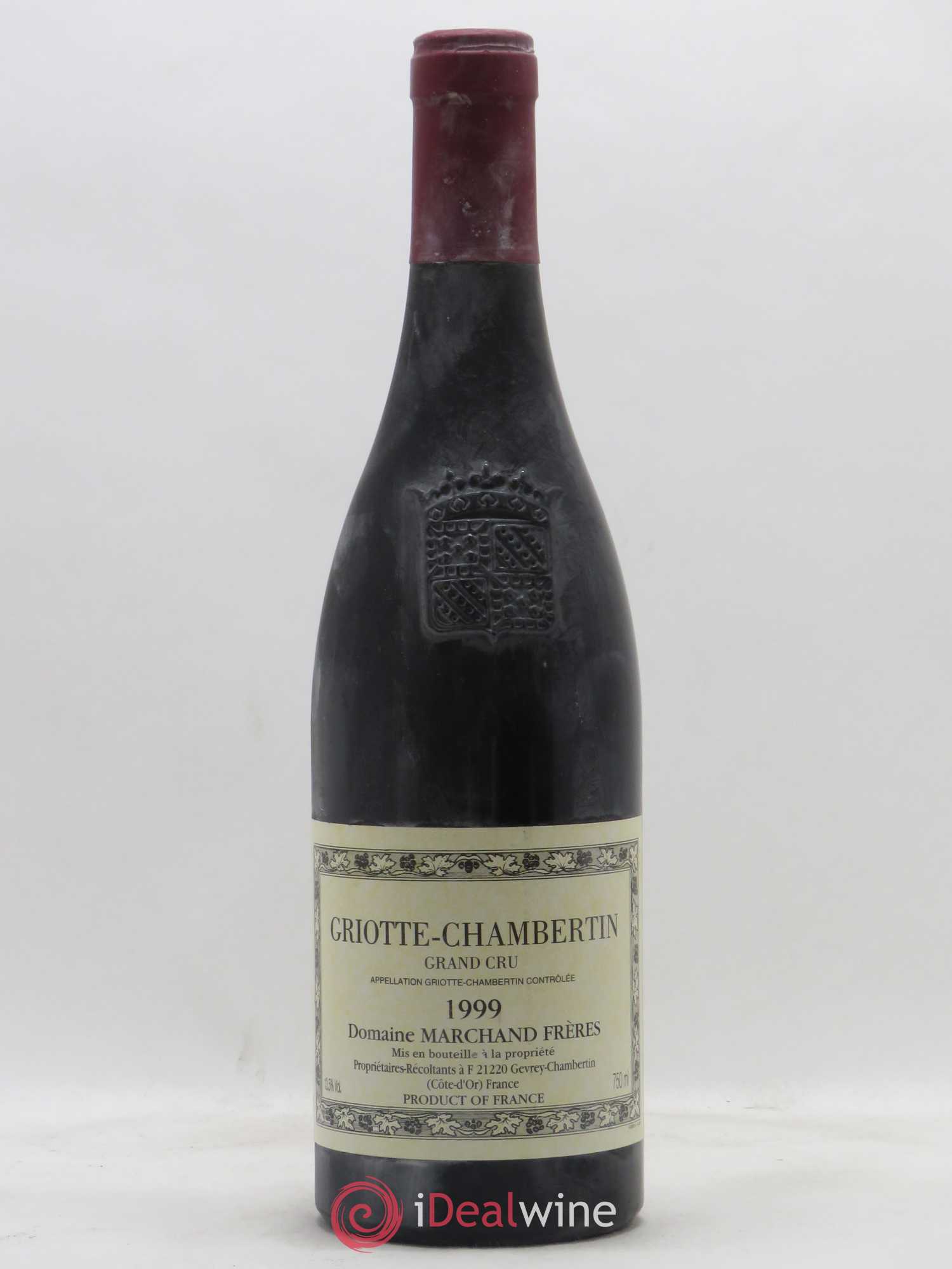 Griotte-Chambertin Grand Cru Marchand Freres 1999 - Lot de 1 bouteille - 0