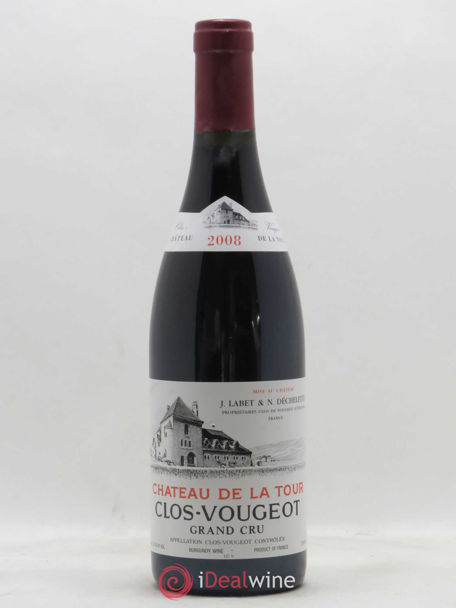 Clos de Vougeot Grand Cru Château de La Tour 2008 - Lot de 1 bouteille - 0
