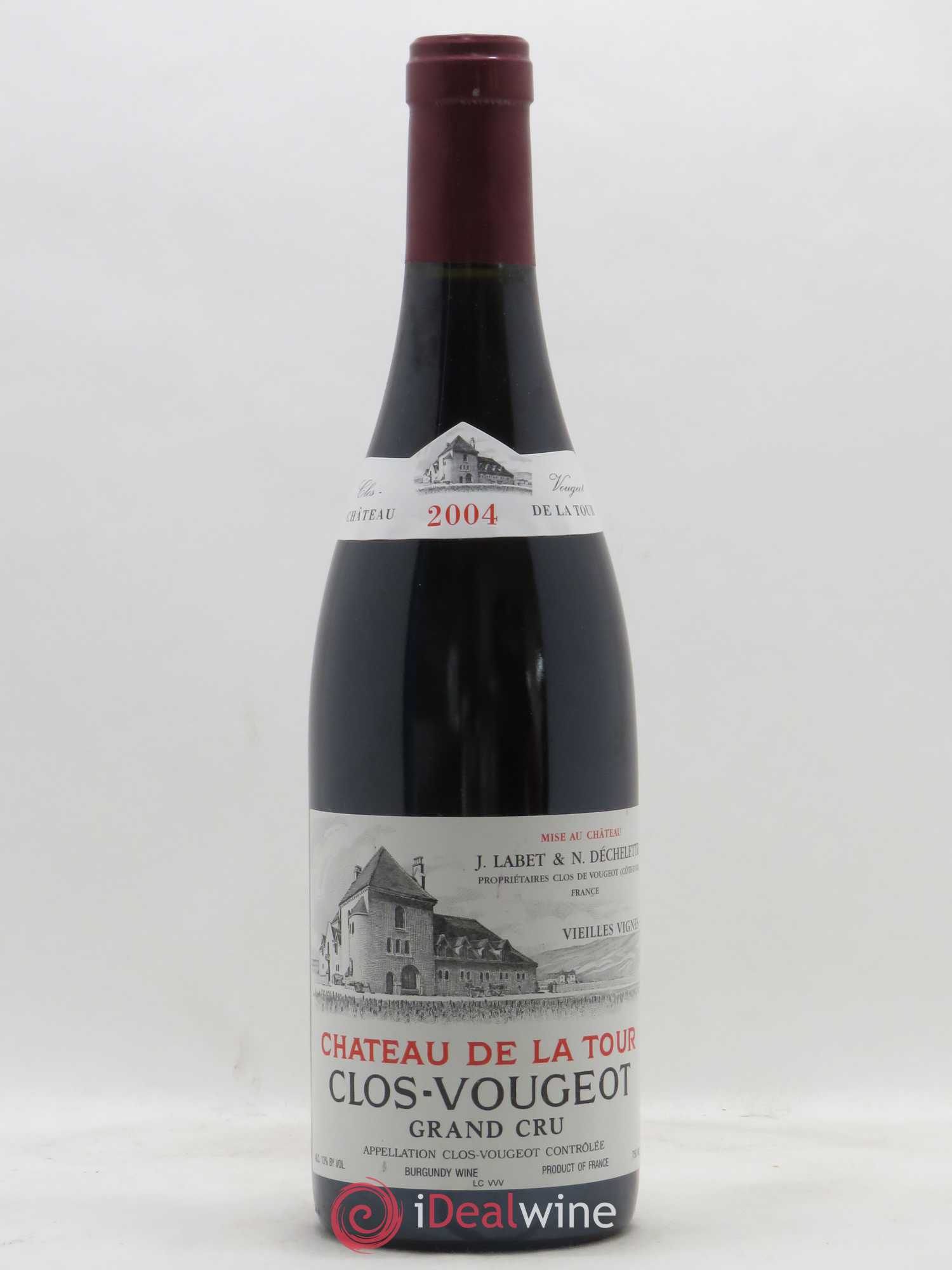 Clos de Vougeot Grand Cru Vieilles Vignes Château de La Tour 2004 - Lot de 1 bouteille - 0