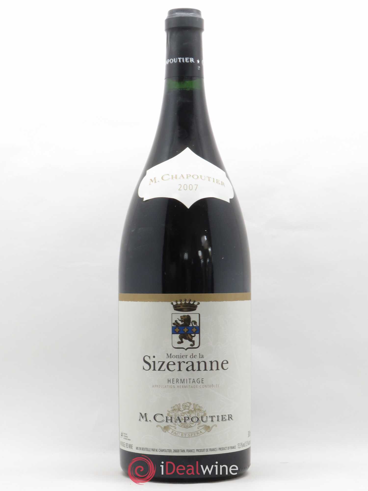 Hermitage Monier de La Sizeranne Chapoutier 2007 - Lot de 1 double magnum - 0