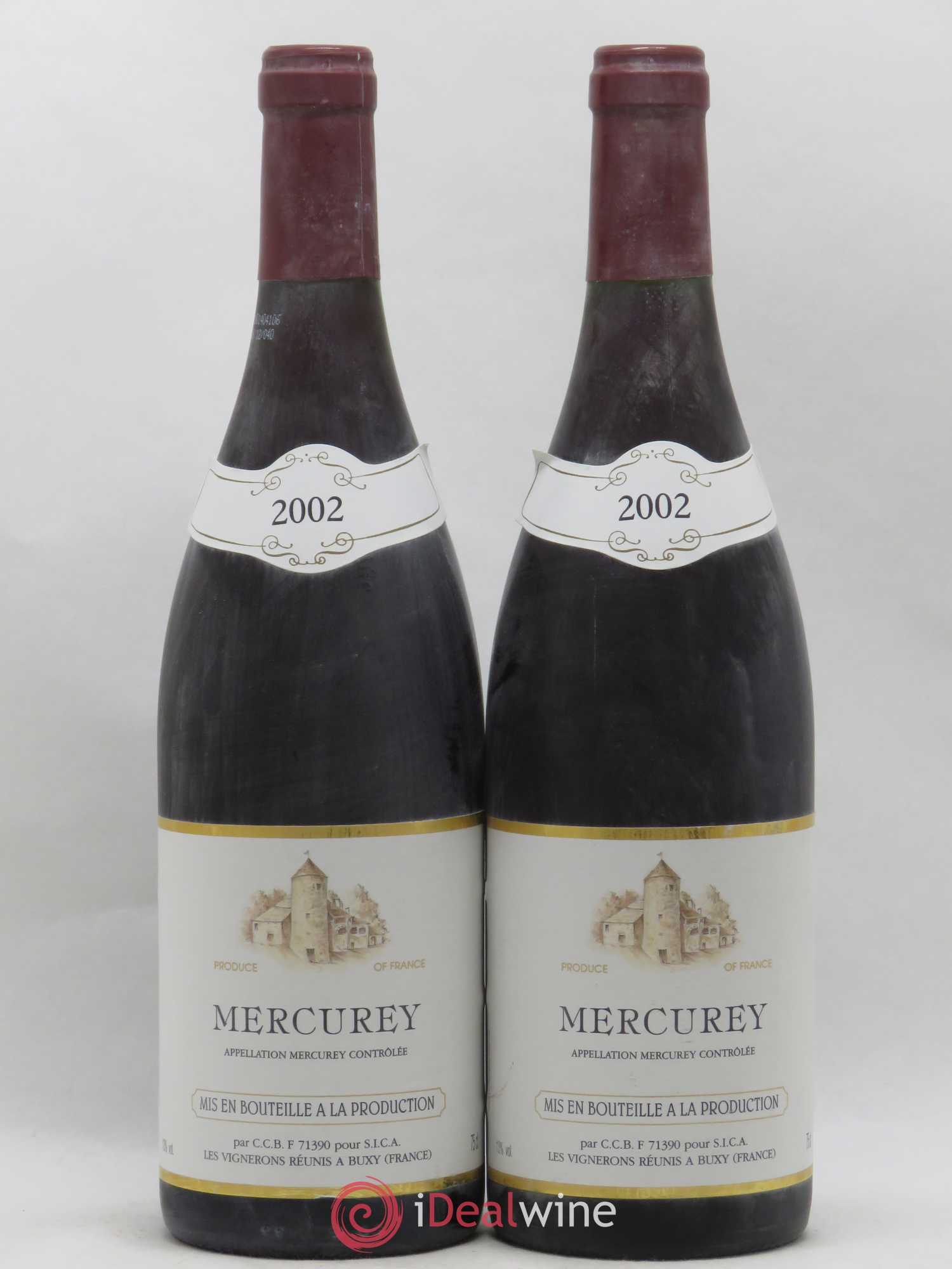 Mercurey Vignerons réunis de Buxy 2002 - Posten von 2 Flaschen - 0