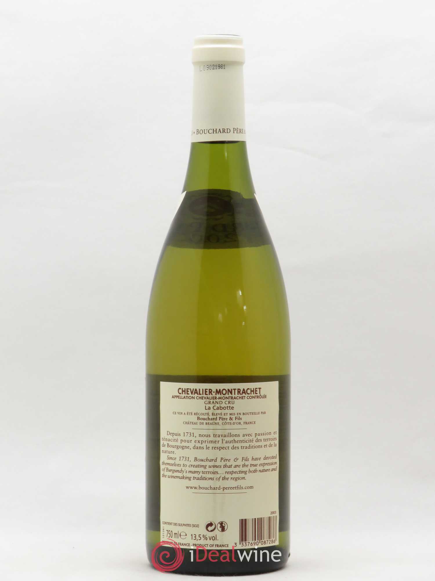 Chevalier-Montrachet Grand Cru La Cabotte Bouchard Père & Fils 2003 - Lot de 1 bouteille - 1