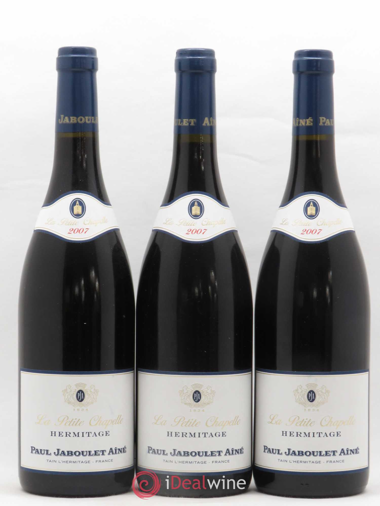 Hermitage La Petite Chapelle Paul Jaboulet Ainé 2007 - Lot de 3 bouteilles - 0