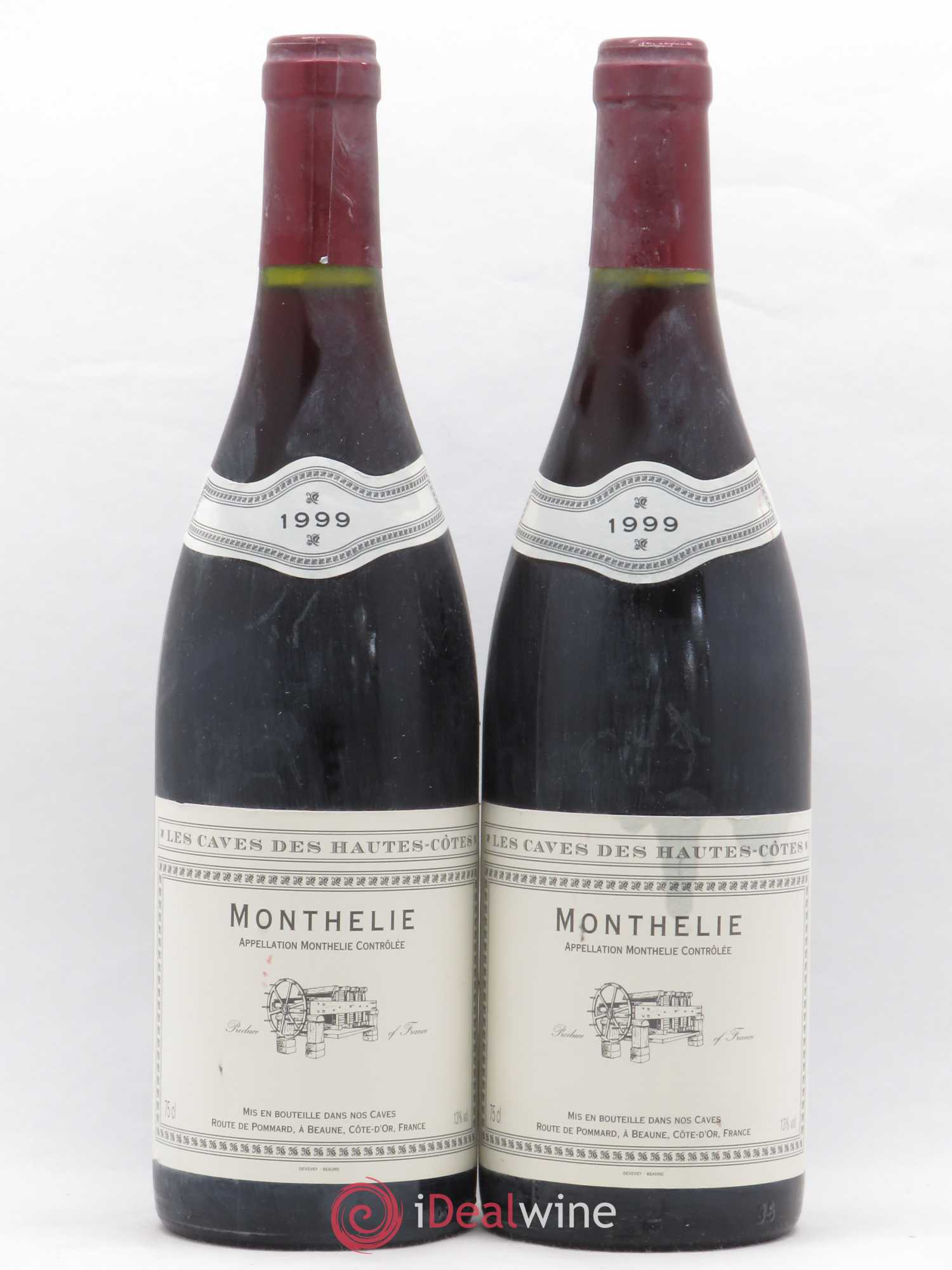 Monthélie Les Caves des Hautes Cotes 1999 - Posten von 2 Flaschen - 0