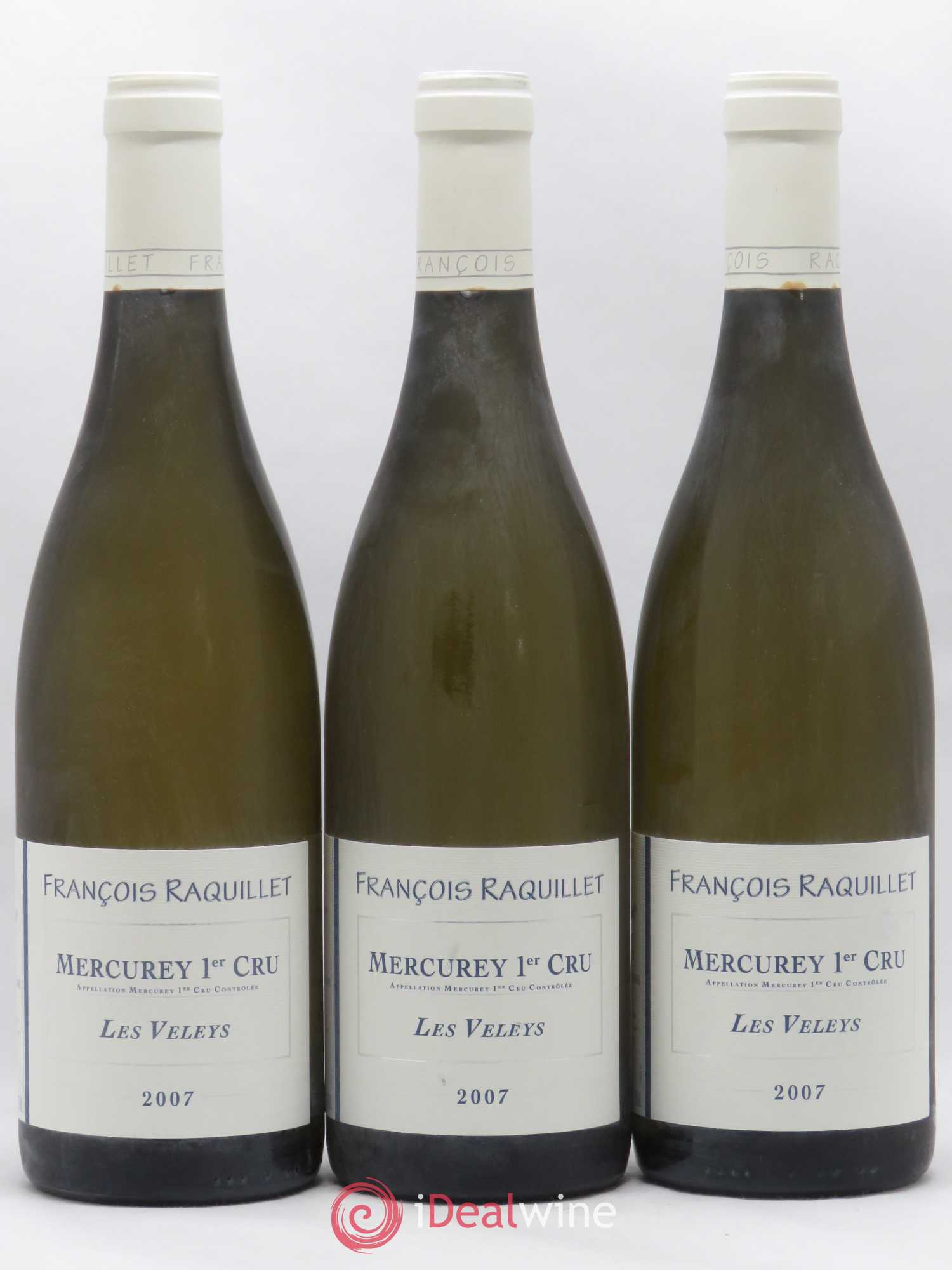 Mercurey 1er Cru Les Veleys François Raquillet 2007 - Lot de 3 bouteilles - 0