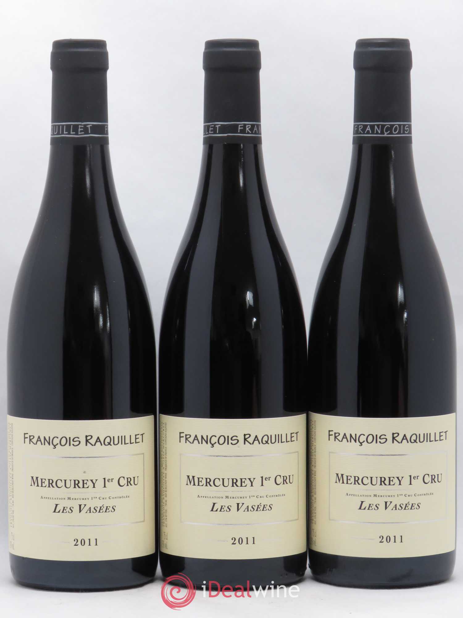 Mercurey 1er Cru Les Vasees François Raquillet 2011 - Posten von 3 Flaschen - 0