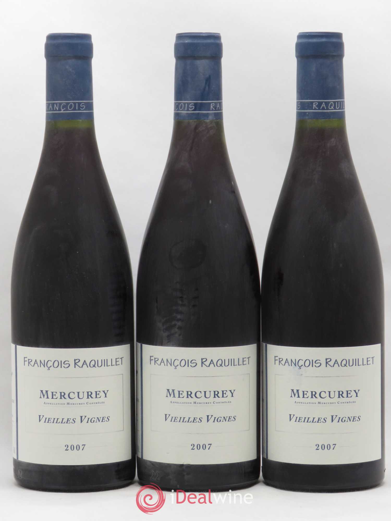 Mercurey Vieilles Vignes François Raquillet 2007 - Posten von 3 Flaschen - 0