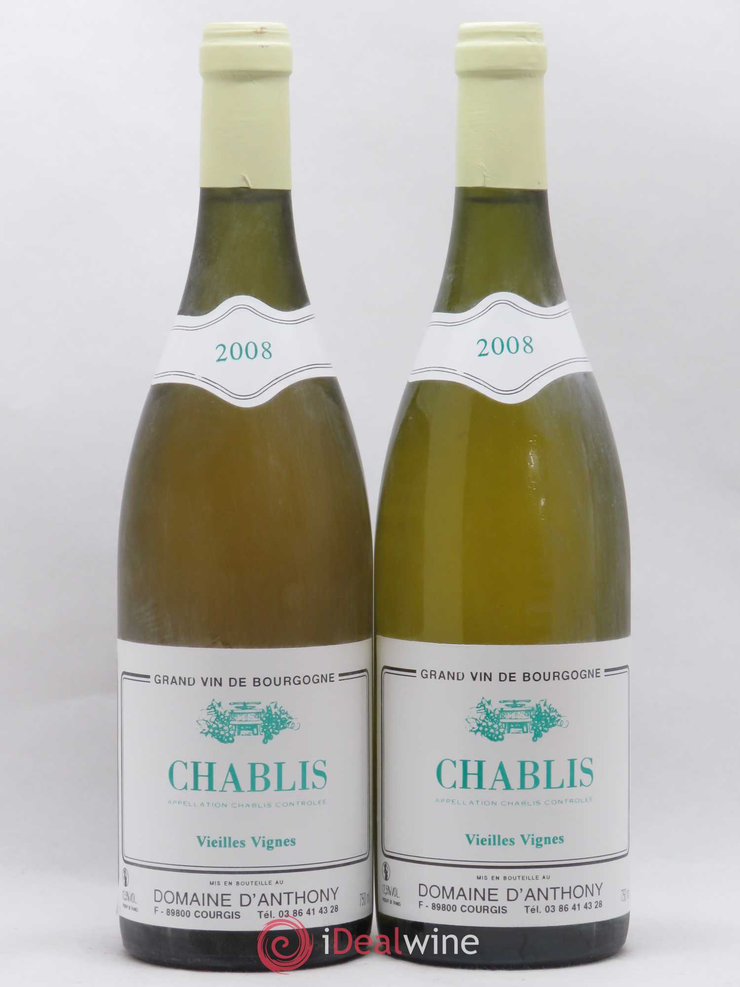Chablis Vieilles Vignes Domaine D'Anthony 2008 - Posten von 2 Flaschen - 0