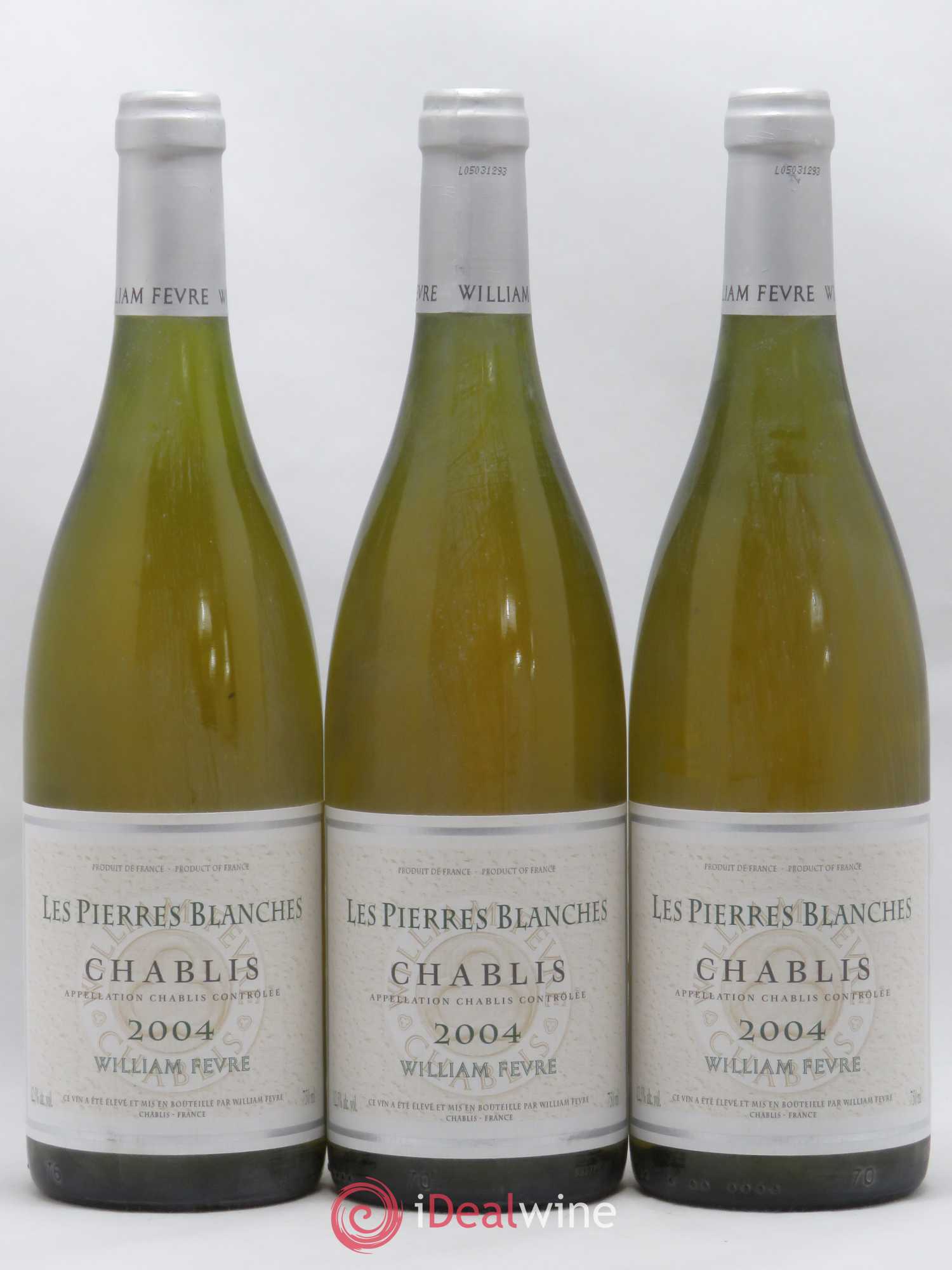 Chablis Pierres Blanches William Fevre 2004 - Posten von 3 Flaschen - 0