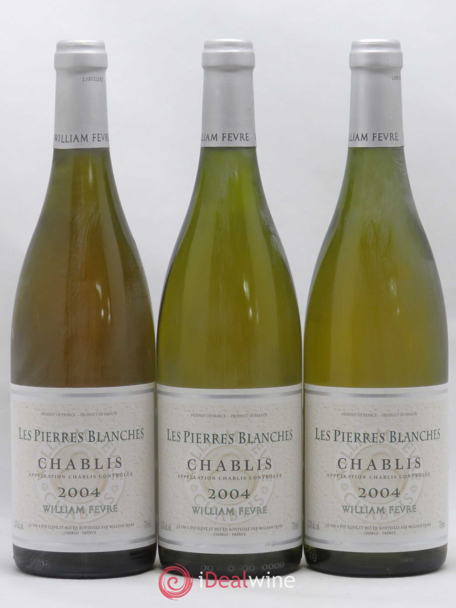 Chablis Pierres Blanches William Fevre 2004 - Posten von 3 Flaschen - 0