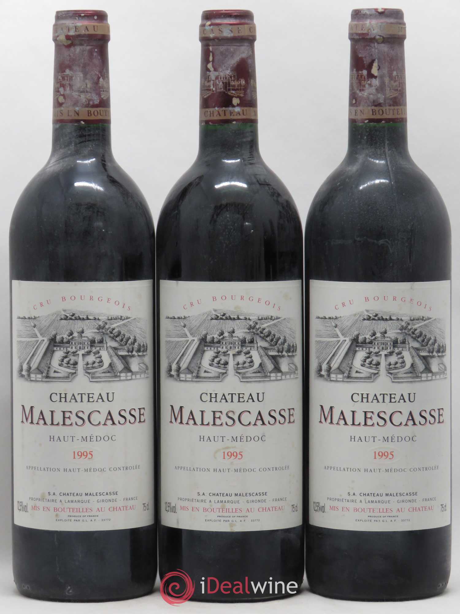 Château Malescasse Cru Bourgeois Exceptionnel 1995 - Lot de 6 bouteilles - 1