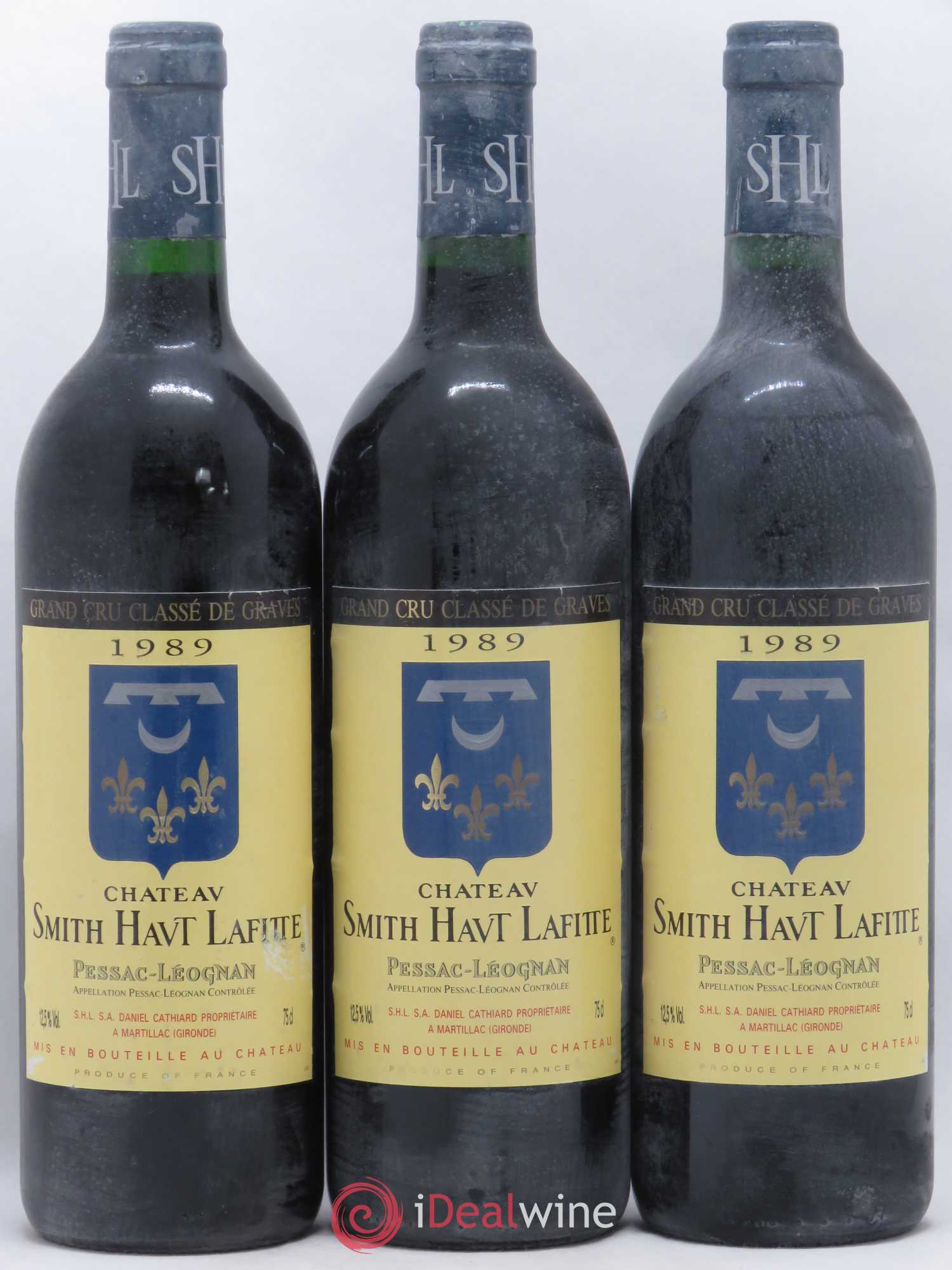Château Smith Haut Lafitte Cru Classé de Graves 1989 - Lot de 3 bouteilles - 0