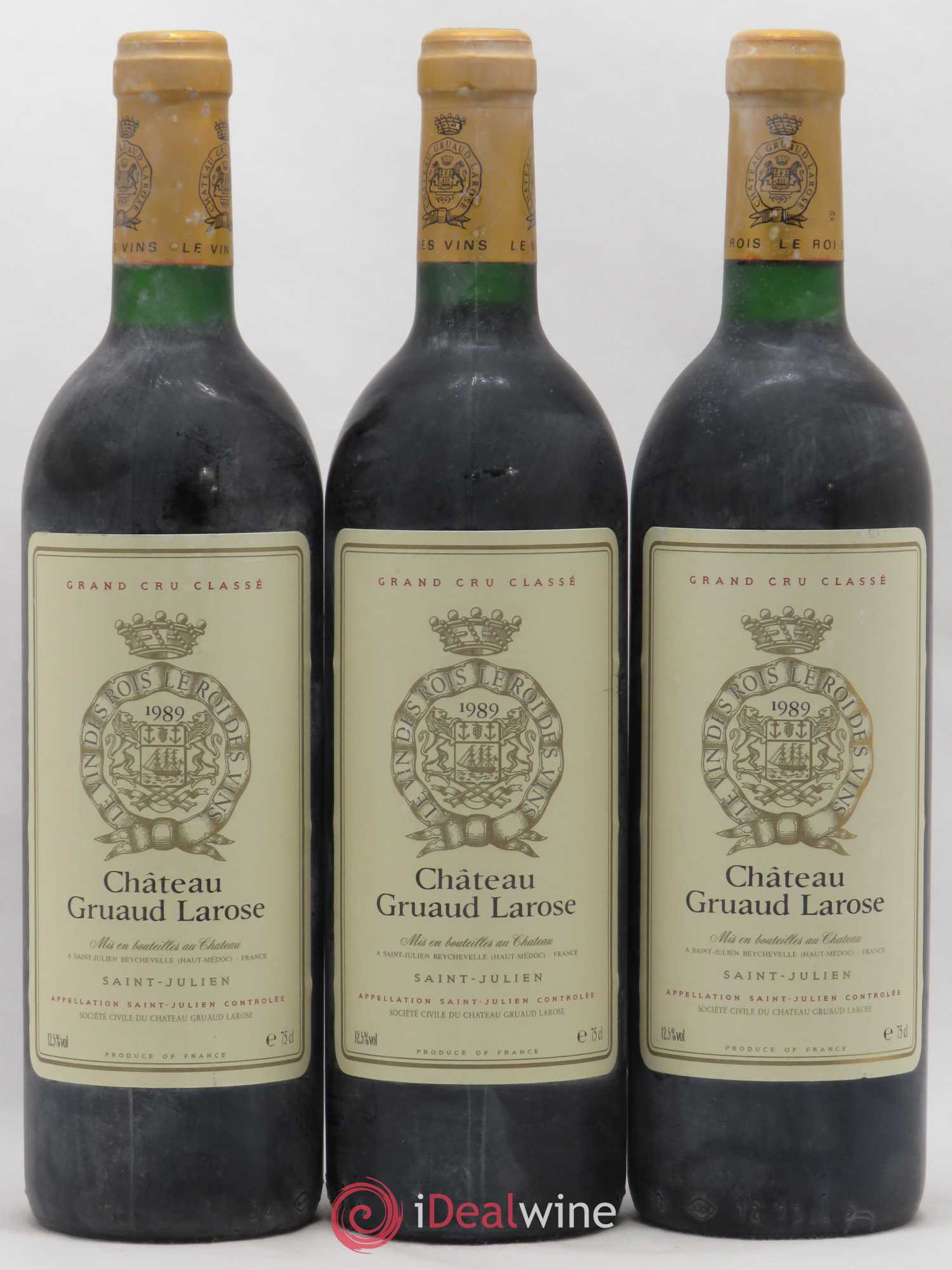 Château Gruaud Larose 2ème Grand Cru Classé 1989 - Lot de 3 bouteilles - 0