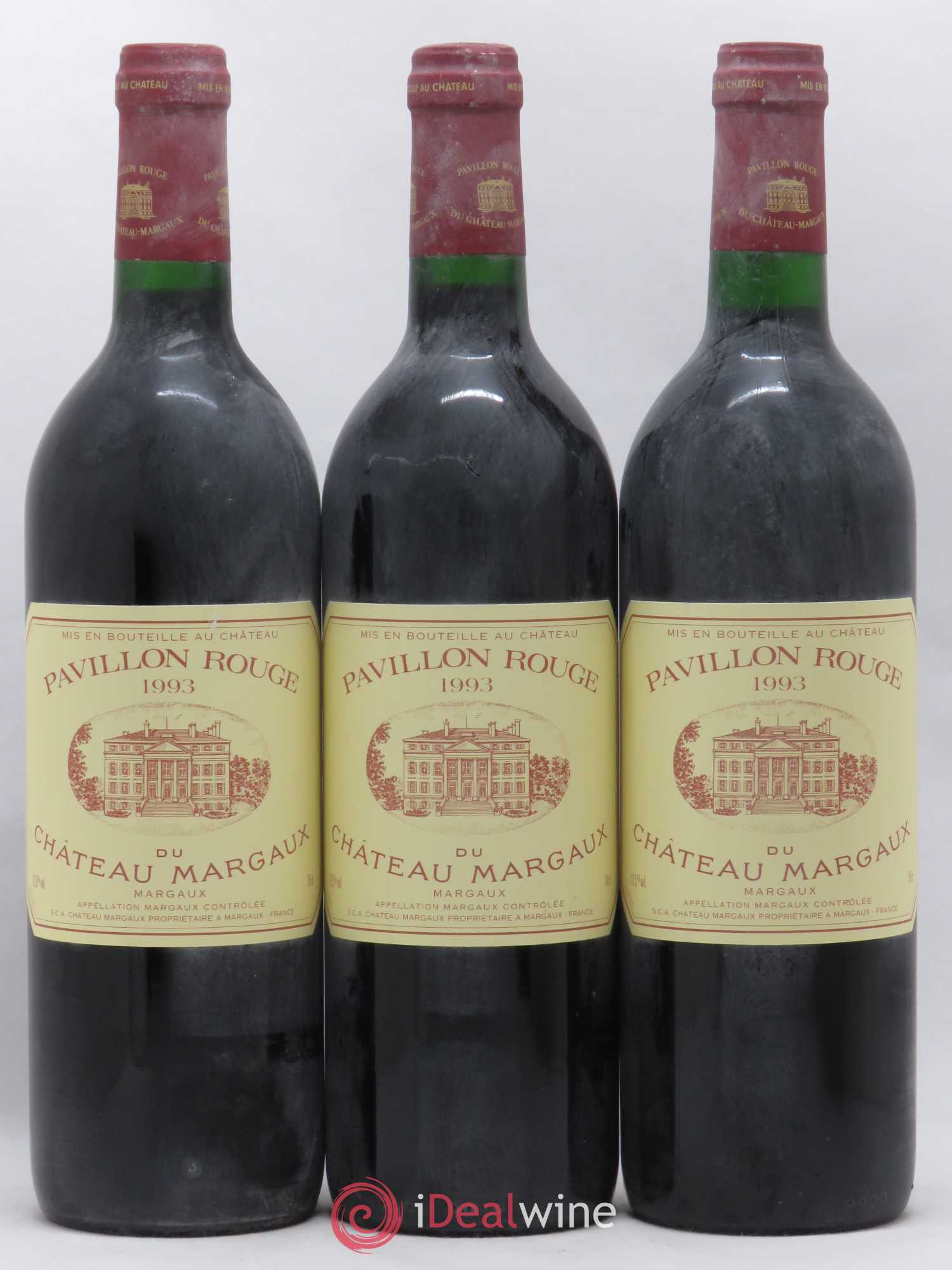 Pavillon Rouge du Château Margaux Second Vin 1993 - Lot de 3 bouteilles - 0
