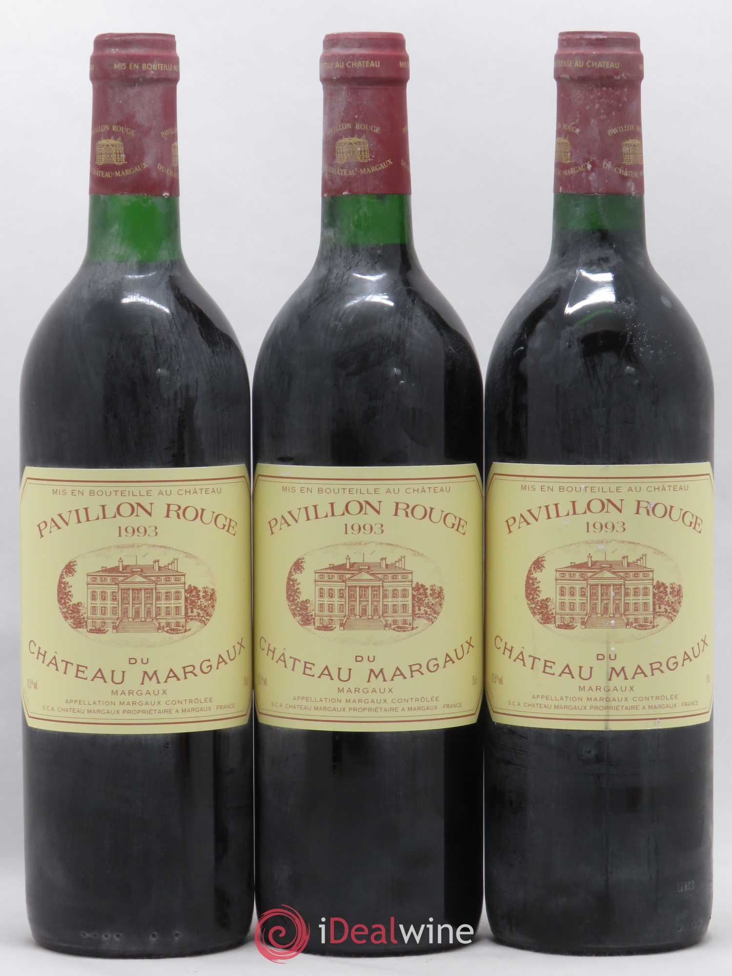 Pavillon Rouge du Château Margaux Second Vin 1993 - Lot de 3 bouteilles - 0