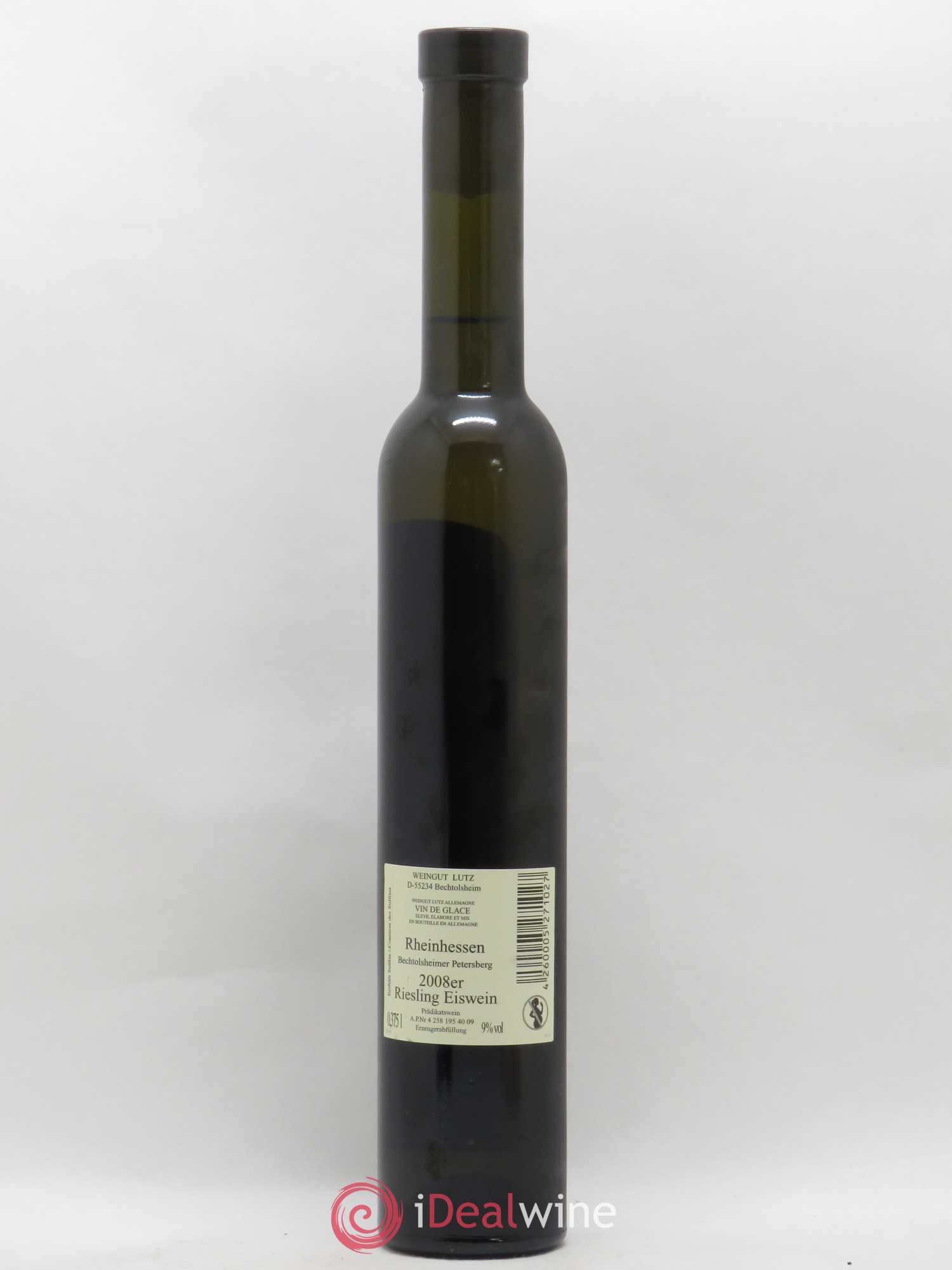 Riesling-Eiswein Rheinhessen Bechtolsheimer Petersberg Weingut Lutz 2008 - Lot of 1 half-bottle - 1