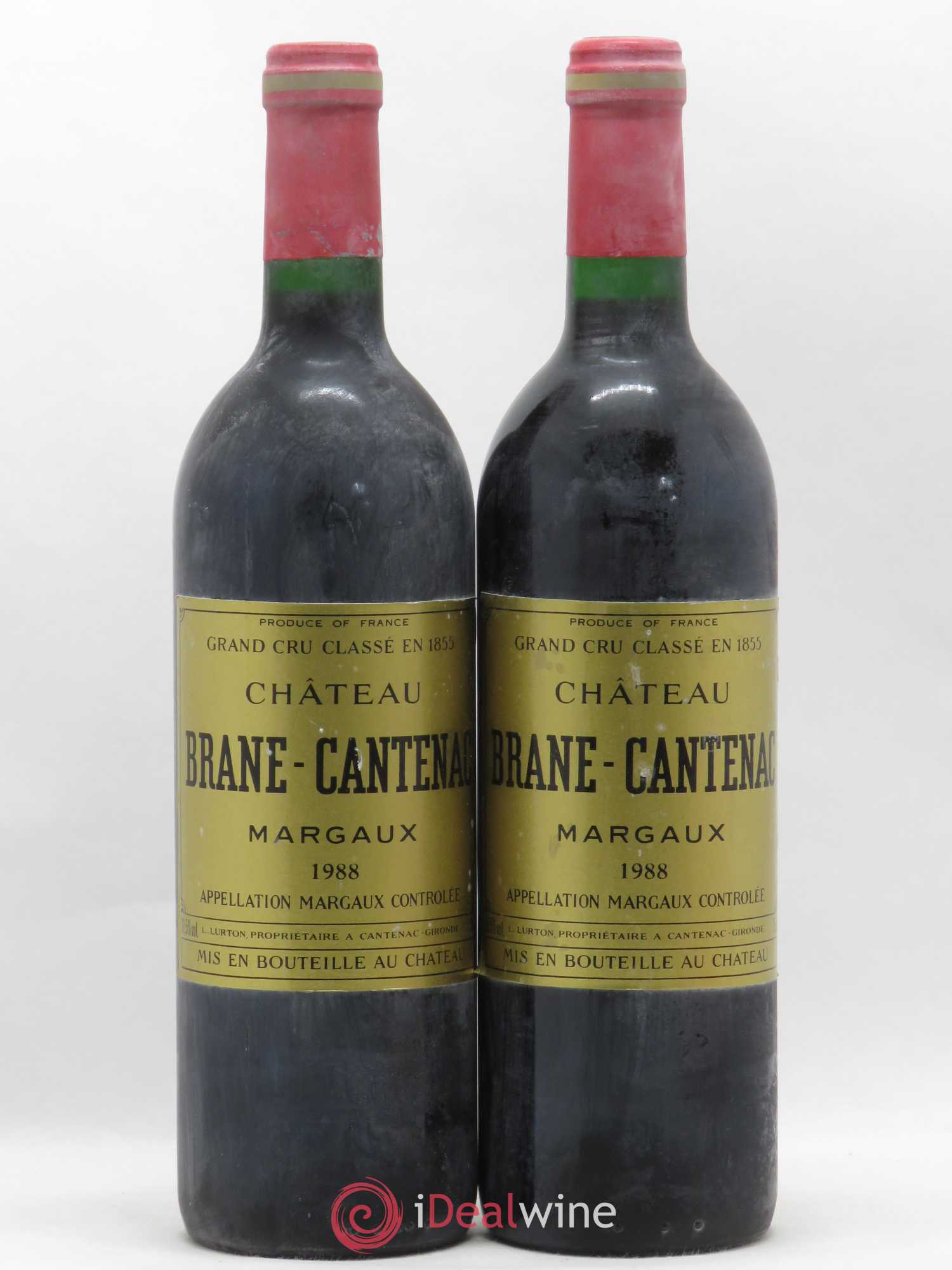 Château Brane Cantenac 2ème Grand Cru Classé 1988 - Lot de 2 bouteilles - 0