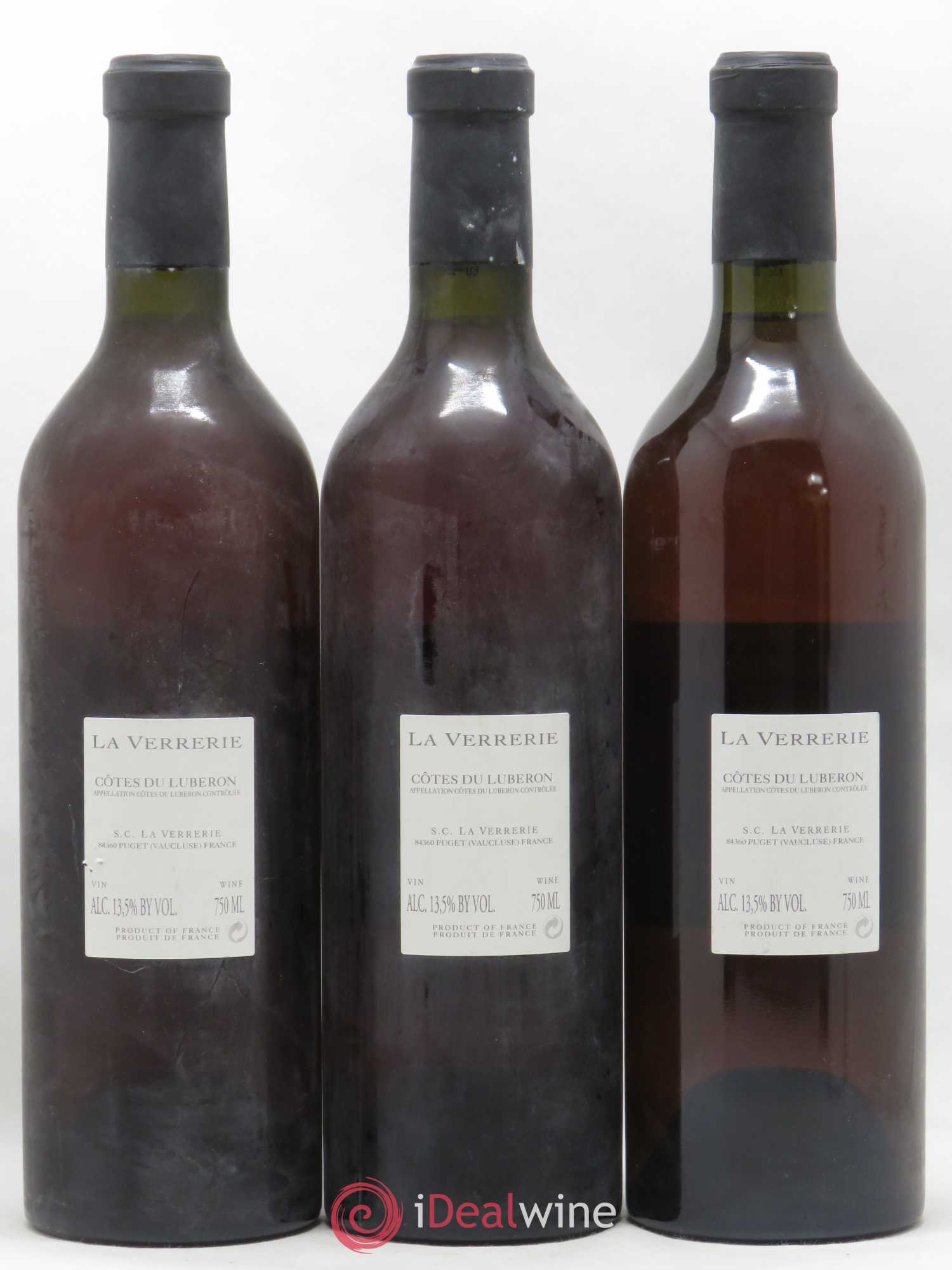 Luberon Chateau la Verrerie (sans prix de réserve) 2003 - Posten von 3 Flaschen - 1