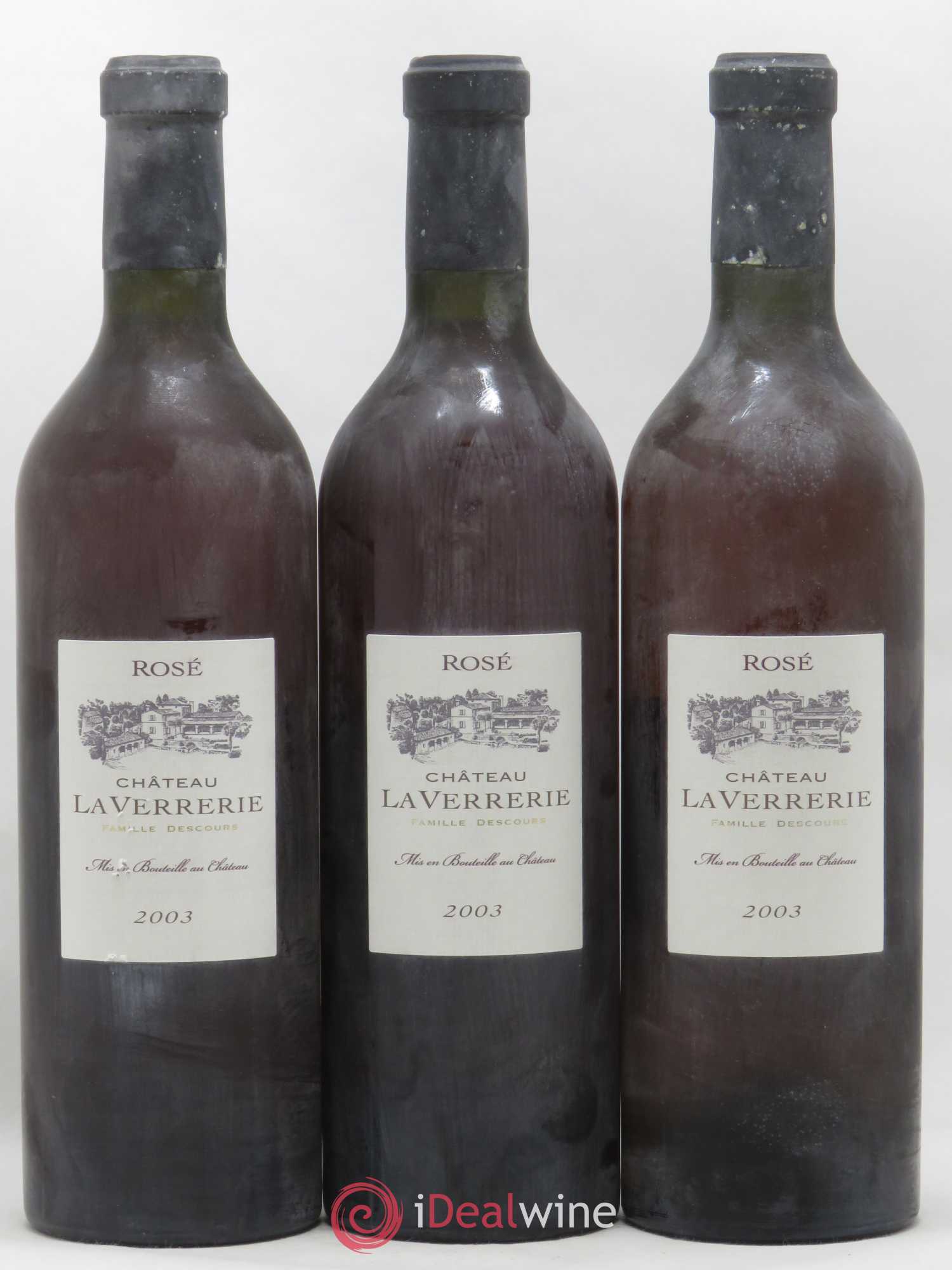 Luberon Chateau la Verrerie (sans prix de réserve) 2003 - Posten von 3 Flaschen - 0
