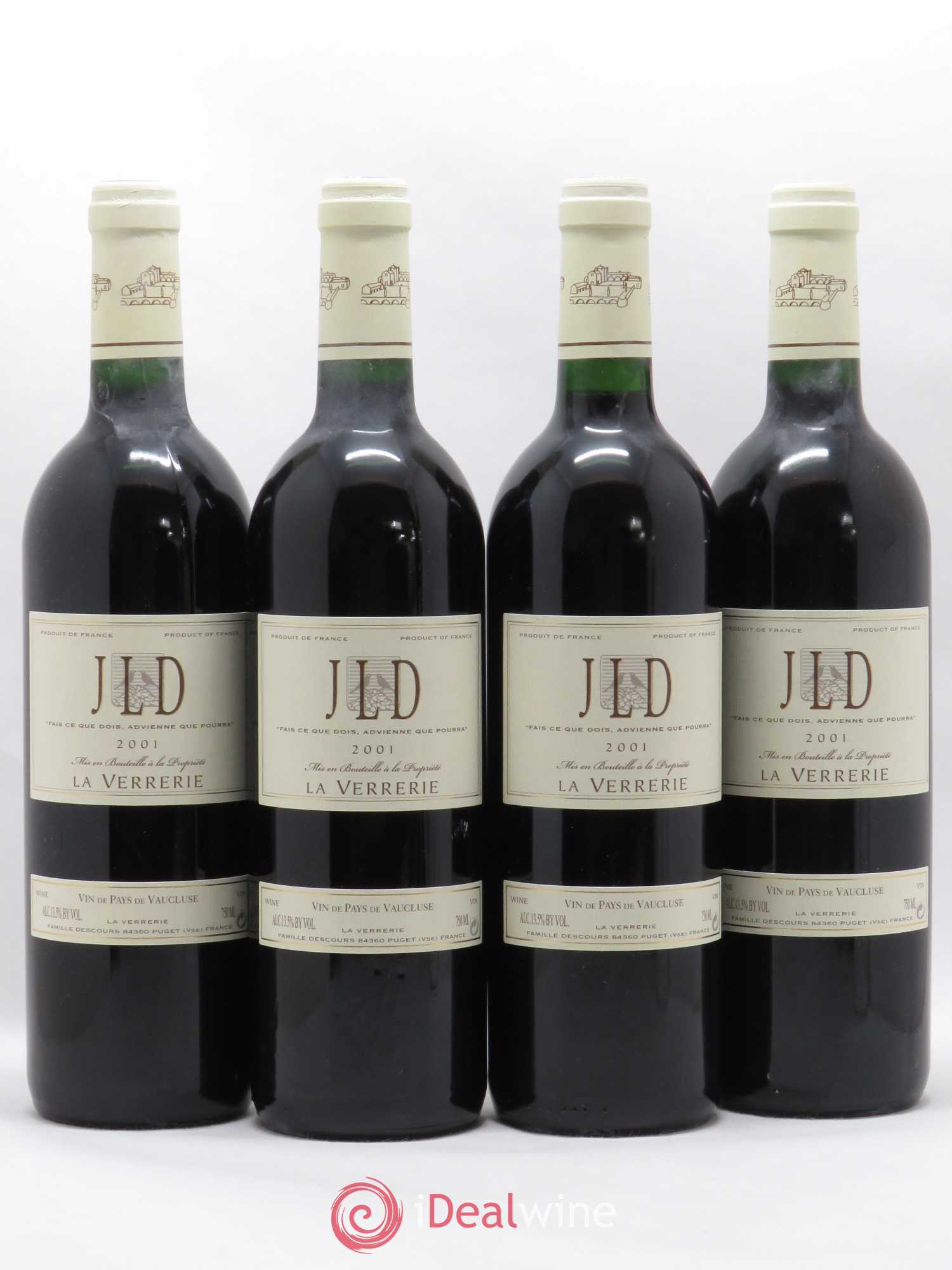Vaucluse JLD La Verrerie (sans prix de réserve) 2001 - Posten von 4 Flaschen - 0