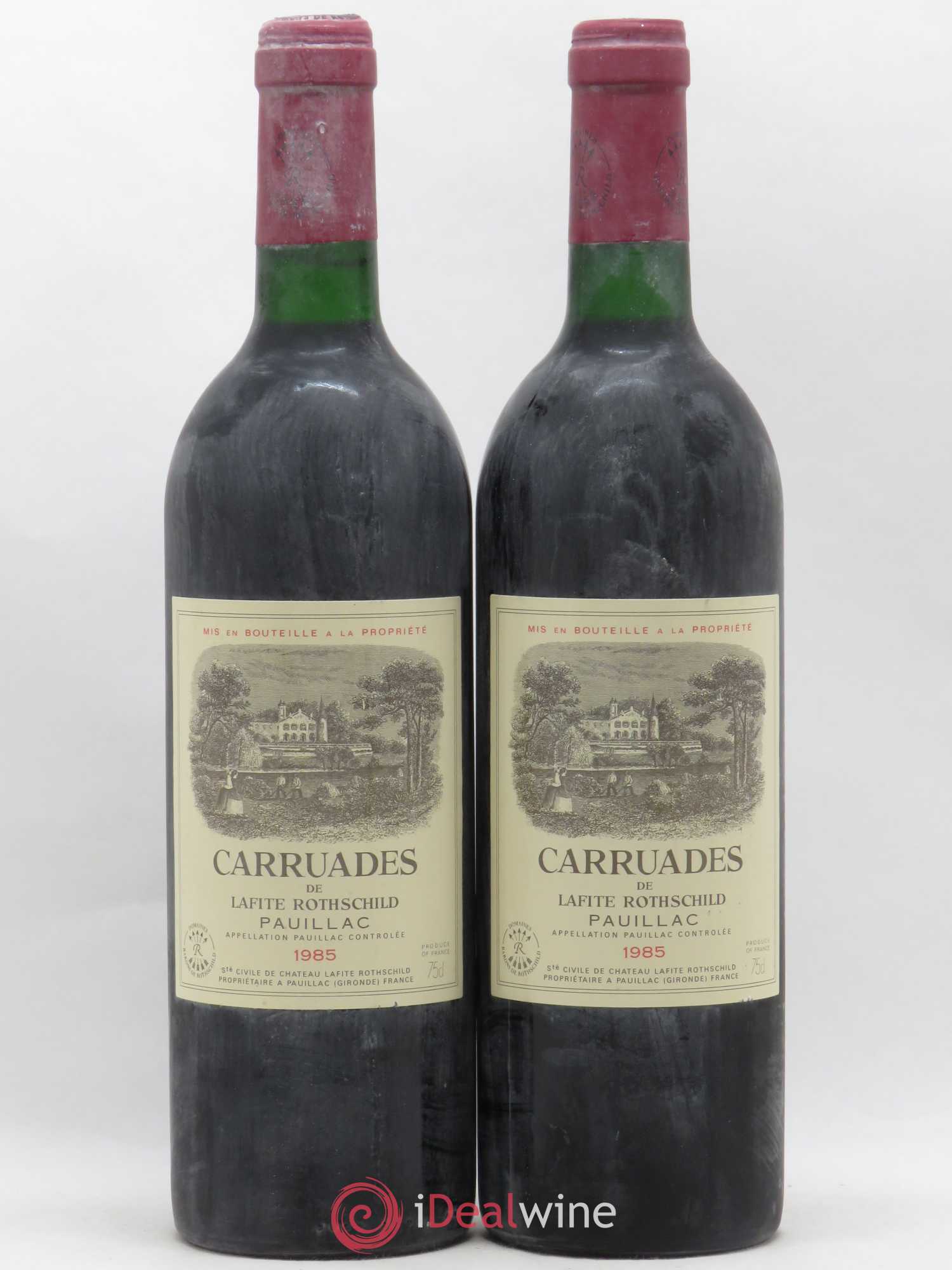 Carruades de Lafite Rothschild Second Vin 1985 - Lot de 2 bouteilles - 0