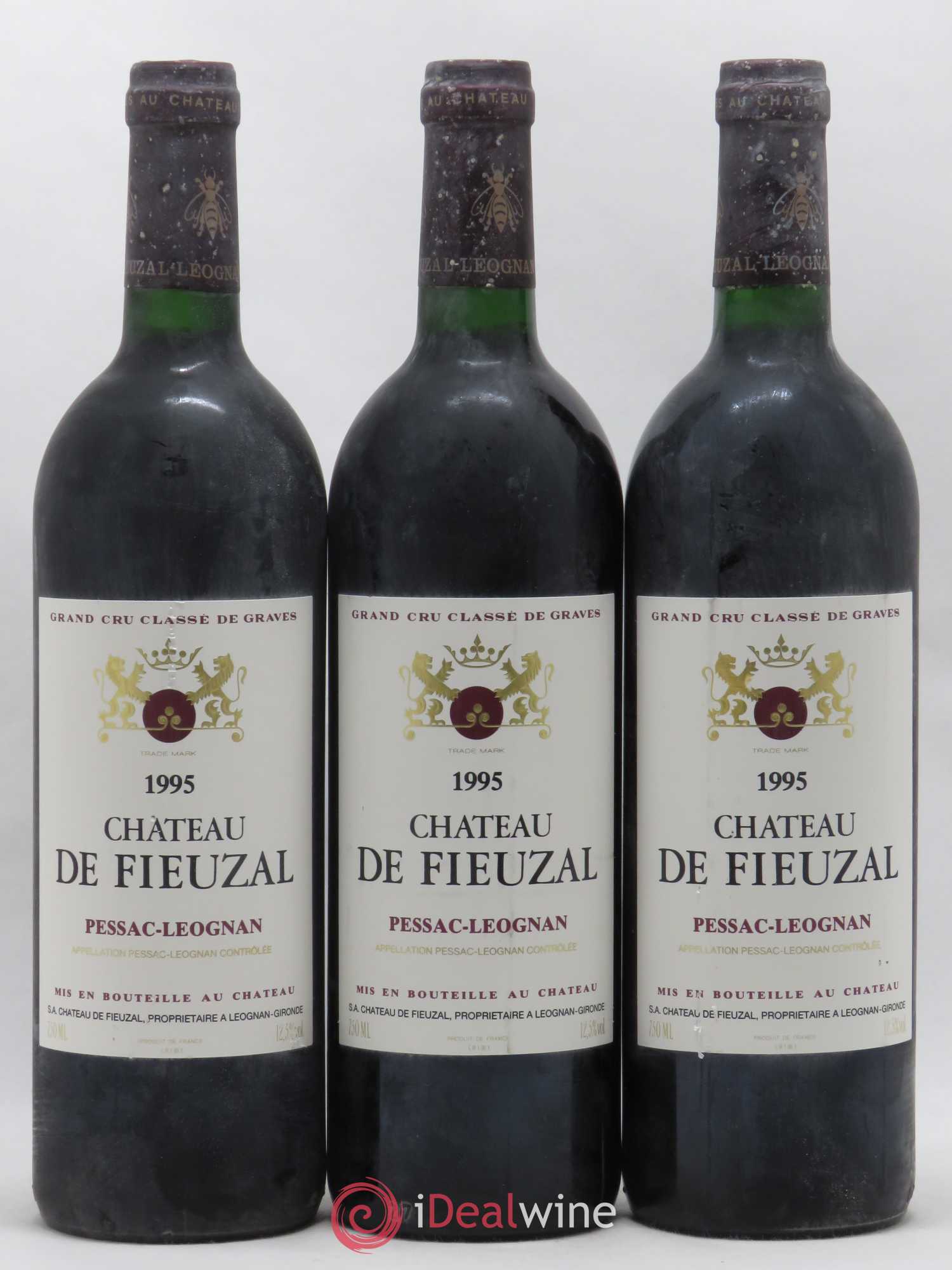 Château de Fieuzal Cru Classé de Graves 1995 - Lot de 3 bouteilles - 0