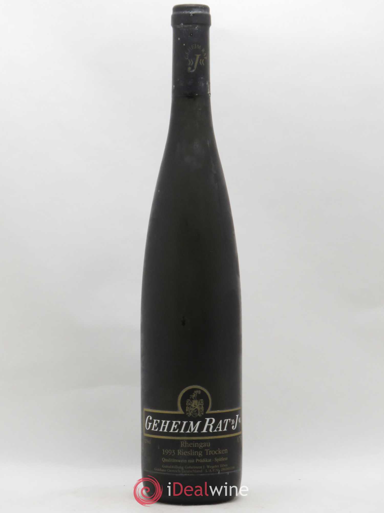 Allemagne Mosel-Saar Rheingau Riesling Spatlese trocken Wegeler Erben 1993 - Posten von 1 Flasche - 0