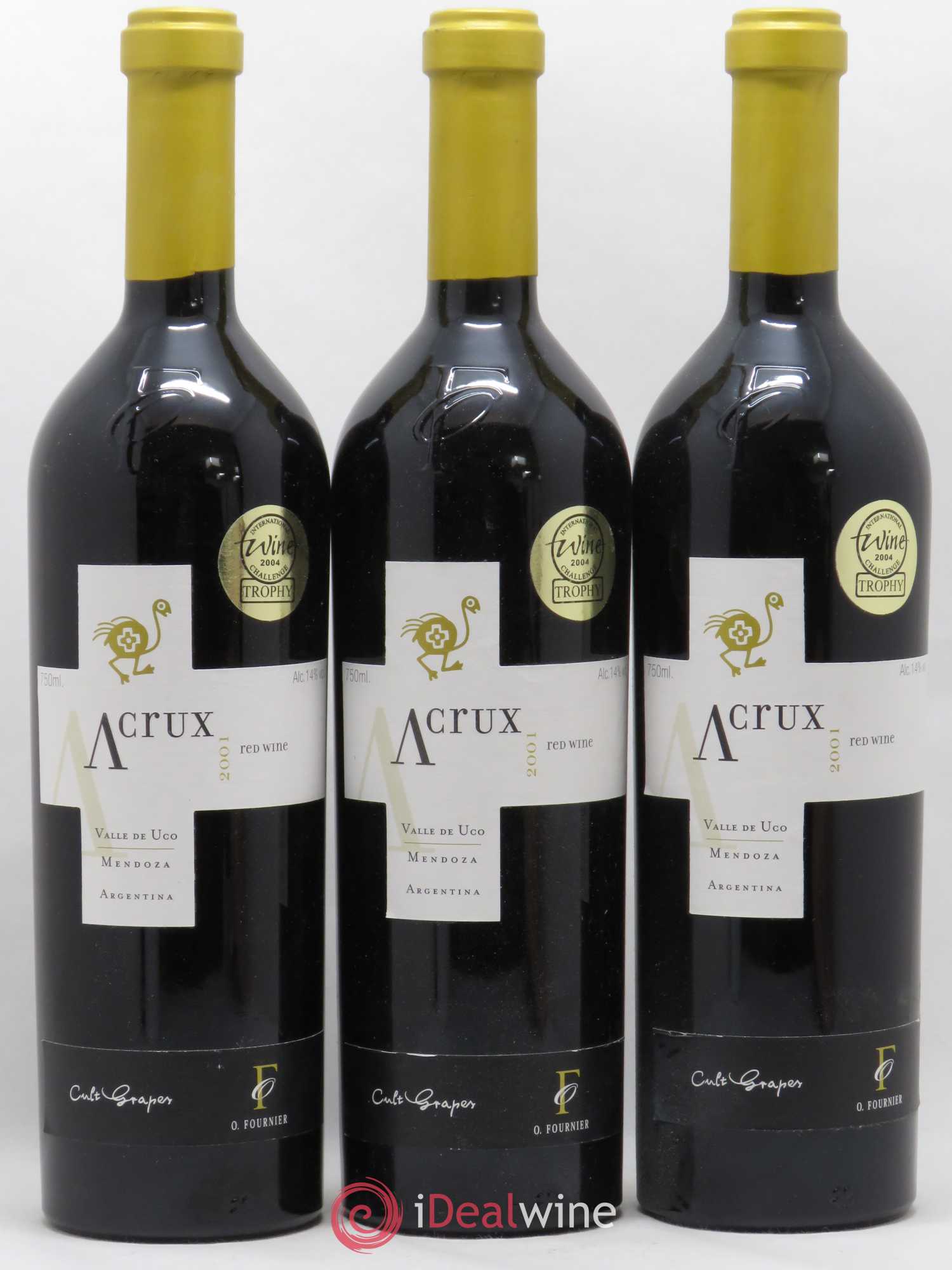 Mendoza O.Fournier B Crux 2001 - Lot de 3 bouteilles - 0