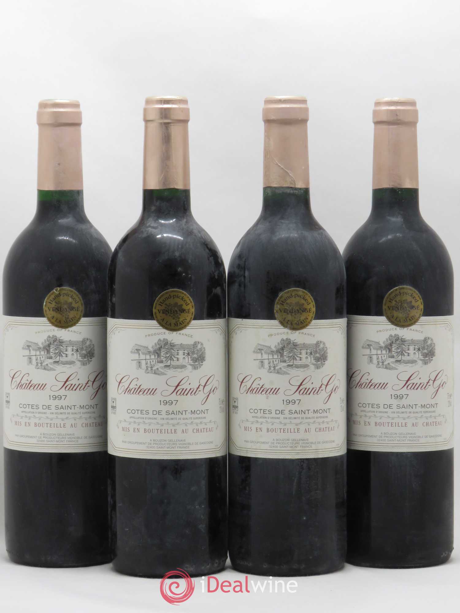 Sud-Ouest Côtes de Saint-Mont Château Saint Go A.Bouzon Gellenave (sans prix de réserve) 1997 - Posten von 4 Flaschen - 0