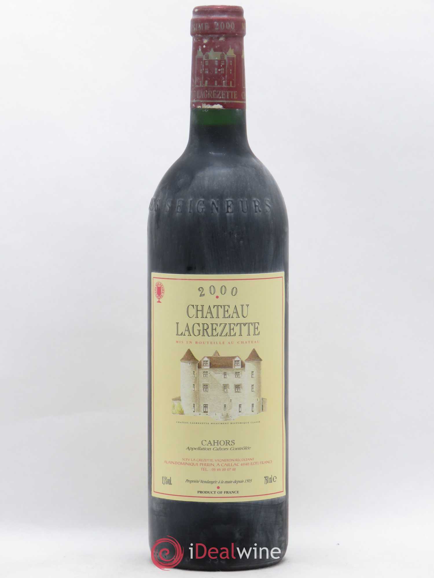 Cahors Château Lagrezette Alain Dominique Perrin 2000 - Lot de 1 bouteille - 0