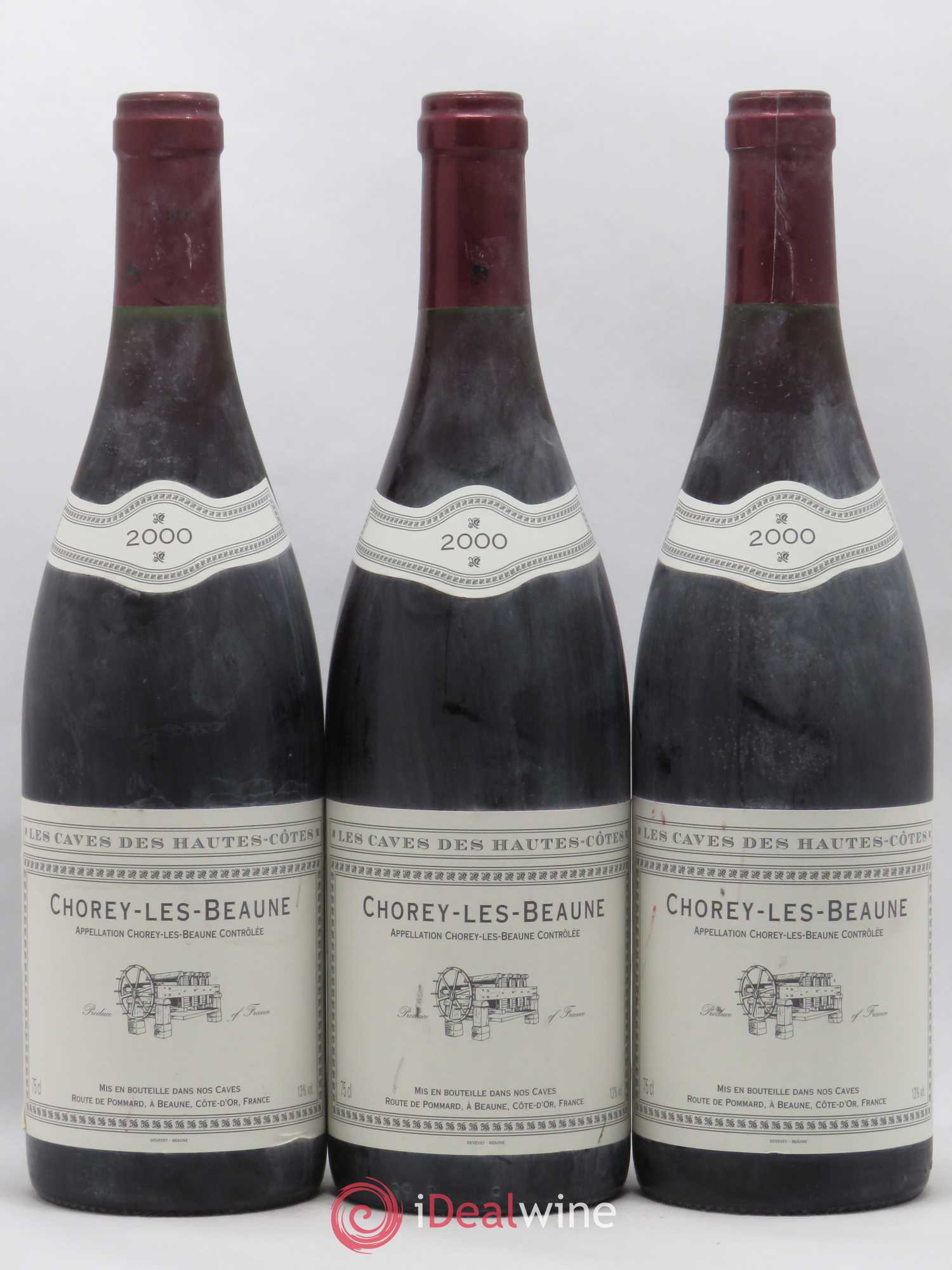 Chorey-lès-Beaune Les Caves des Hautes Cotes 2000 - Posten von 3 Flaschen - 0