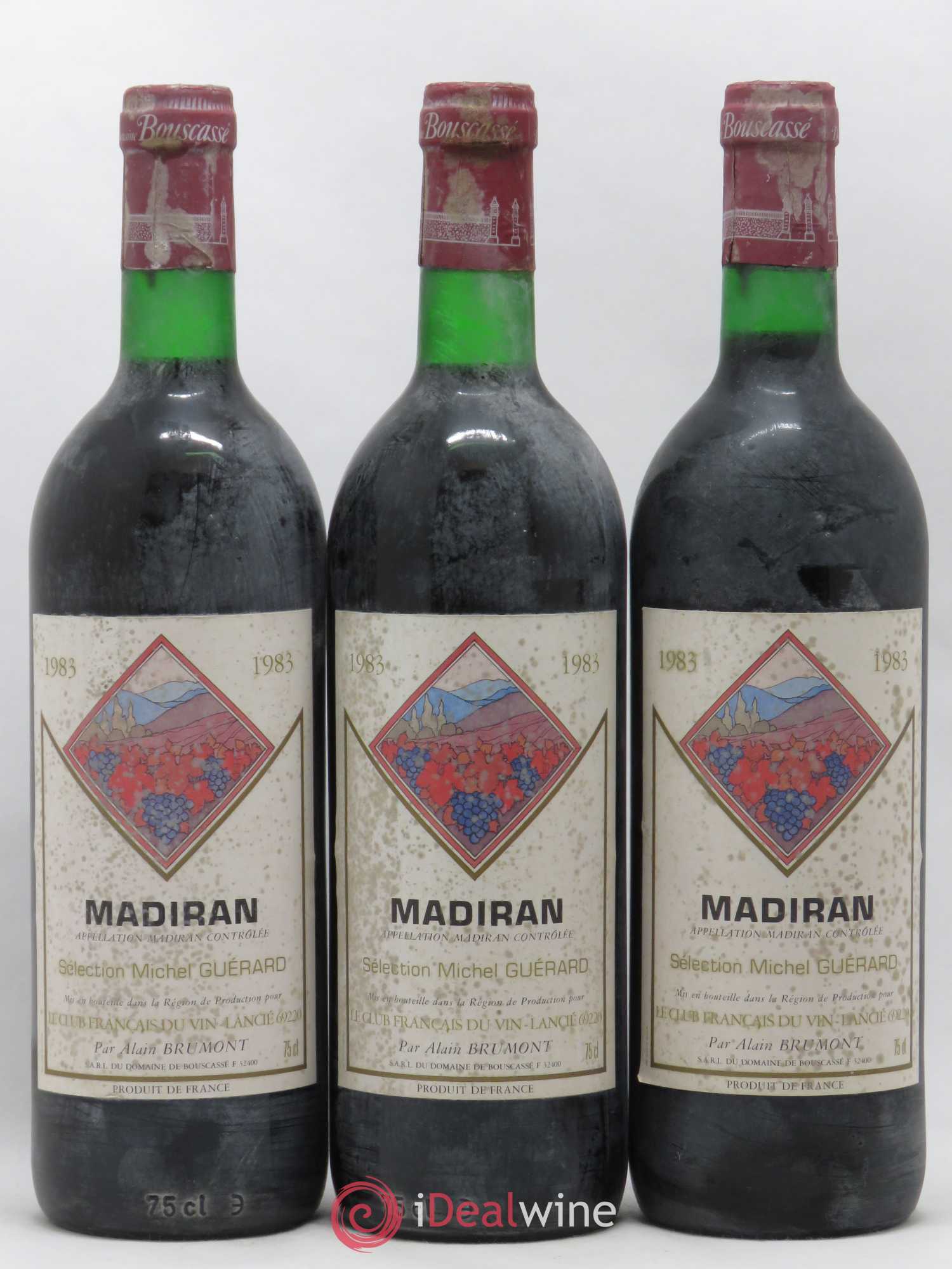 Madiran Sélection Michel Guérard Par Alain Brumont 1983 - Posten von 3 Flaschen - 0
