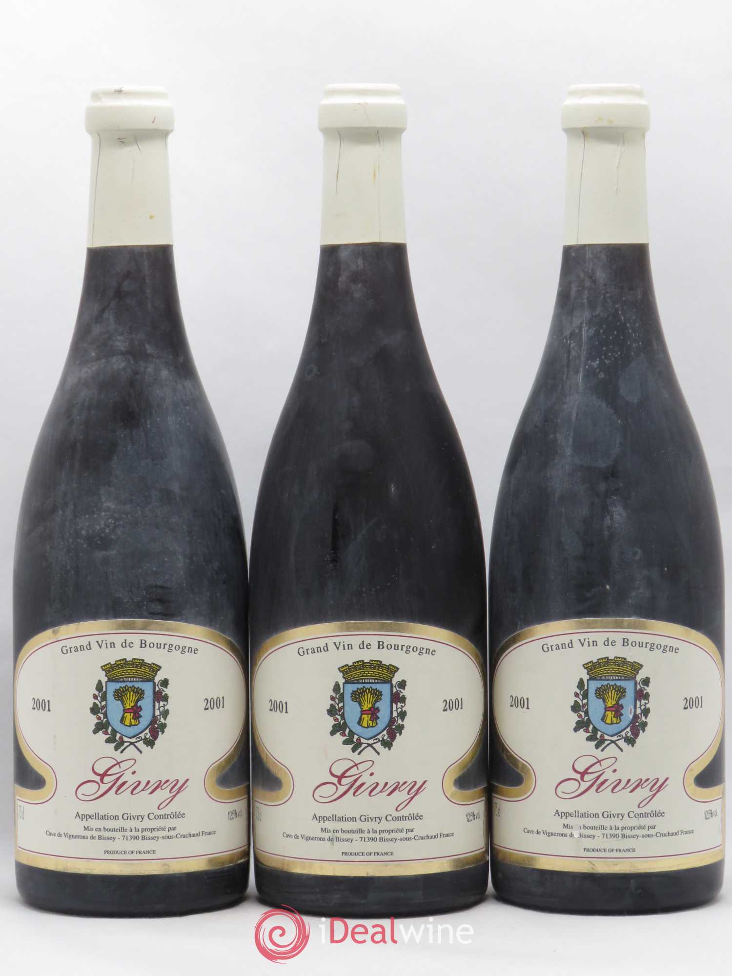 Givry Cave Vignerons de Bissey 2001 - Posten von 3 Flaschen - 0