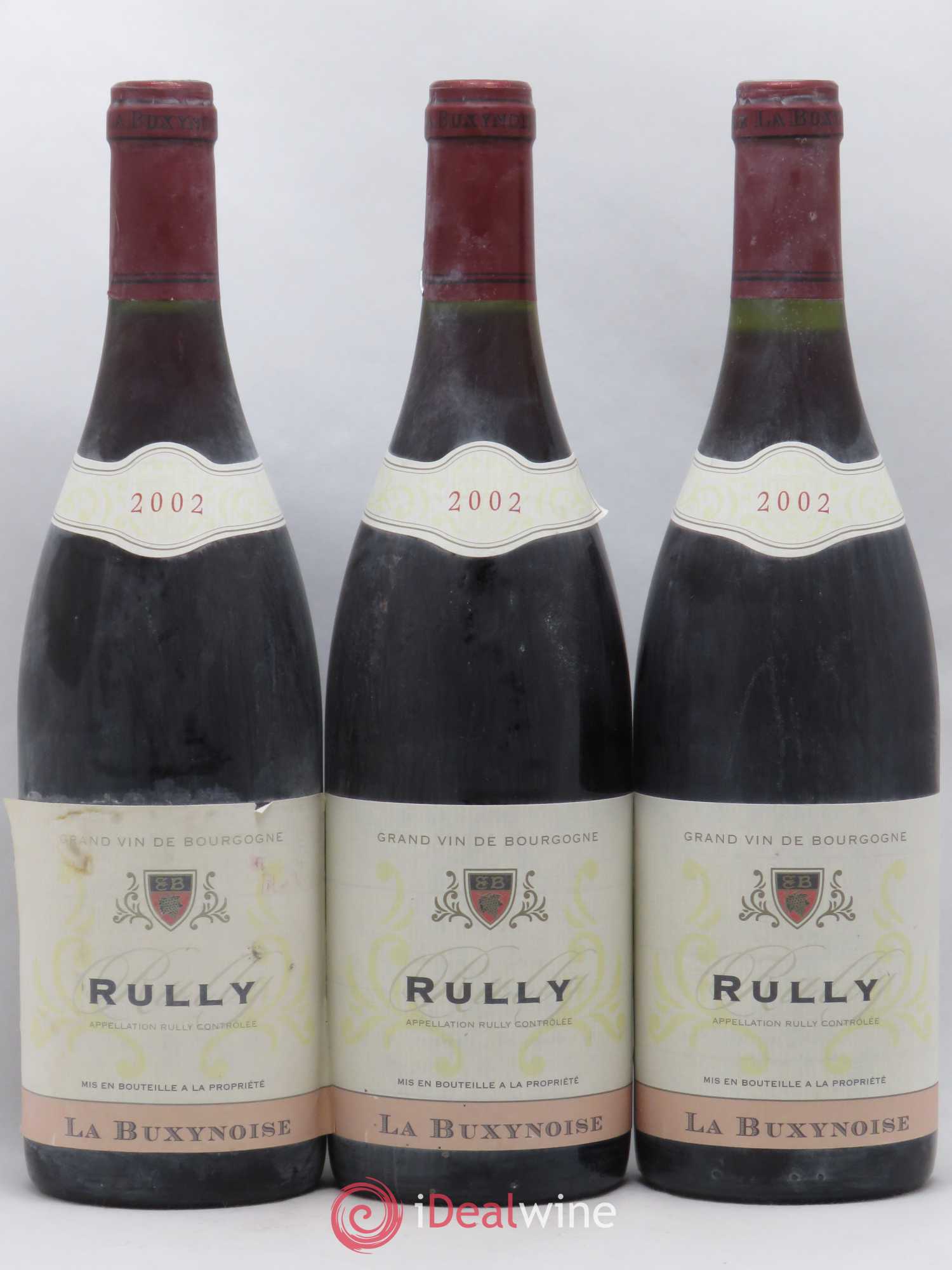 Rully La Buxynoise Caves de vignerons de Buxy 2002 - Lot de 3 bouteilles - 0