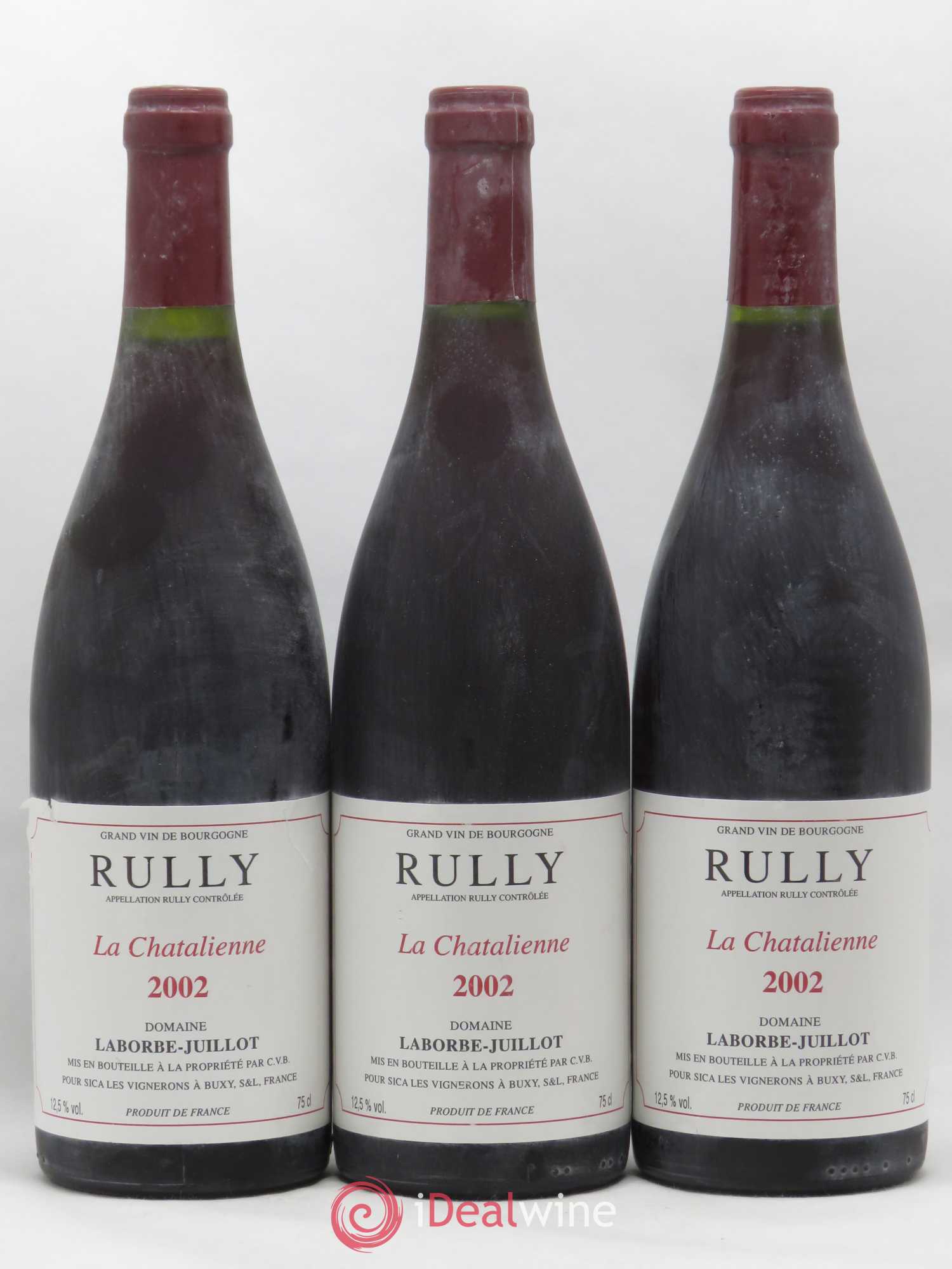 Rully La Chatalienne Laborbe-Juillot 2002 - Lotto di 3 bottiglie - 0