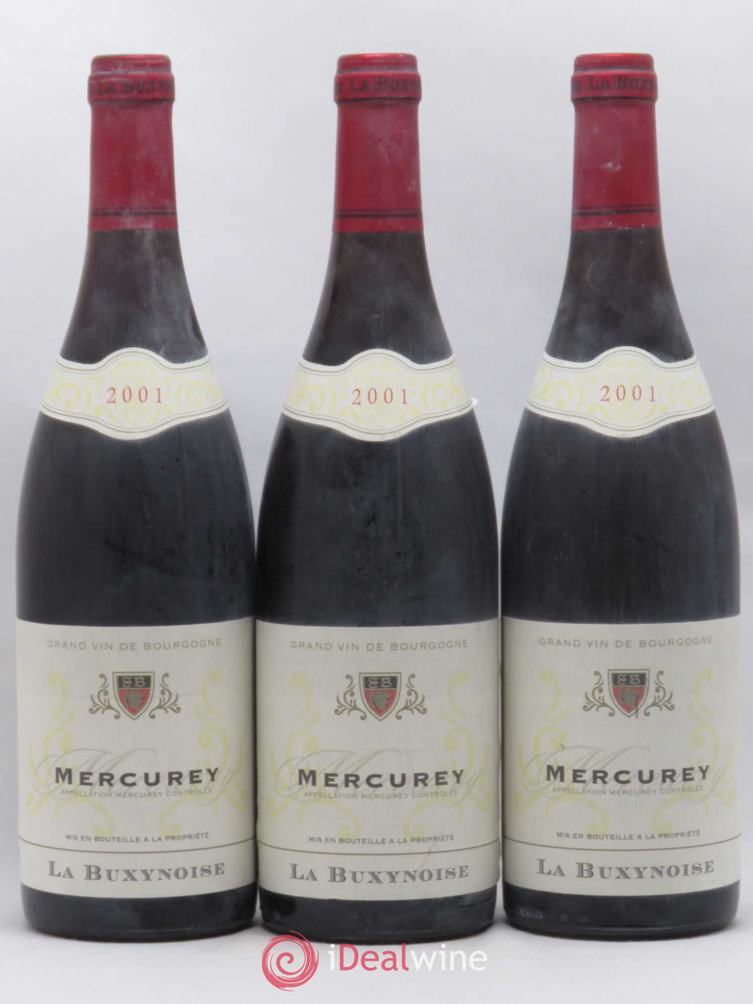 Mercurey La Buxynoise Caves de vignerons de Buxy 2001 - Posten von 3 Flaschen - 0